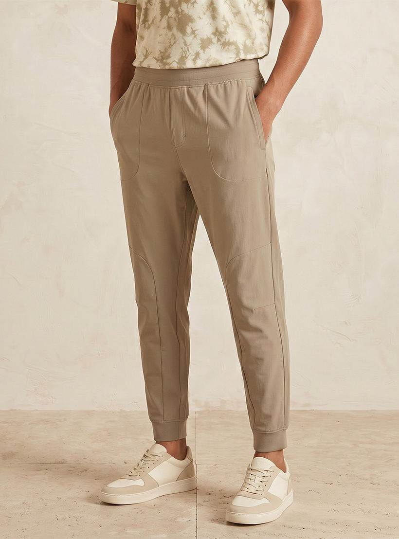 Men Panelled 4 Way Stretch Joggers-men-clothing-sportswearandactivewear-bottoms-joggers-image-1