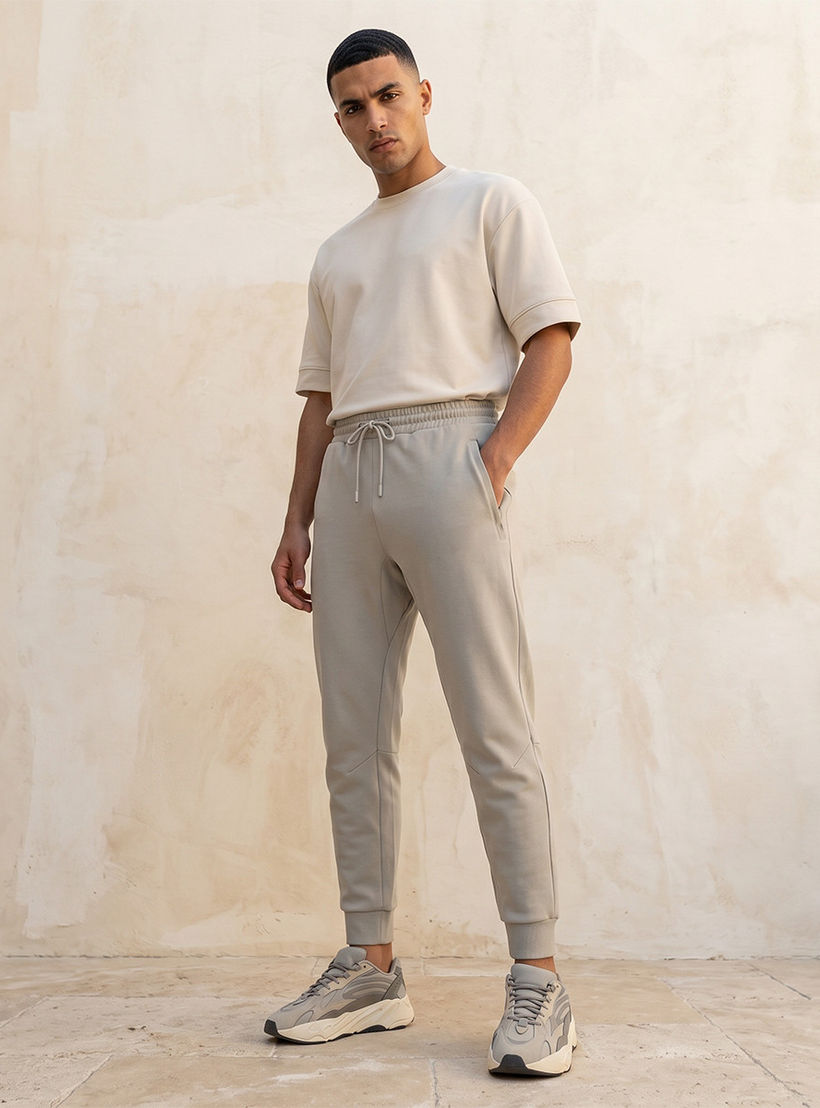 Men Drawstring Waist Joggers-men-clothing-sportswearandactivewear-bottoms-joggers-image-3