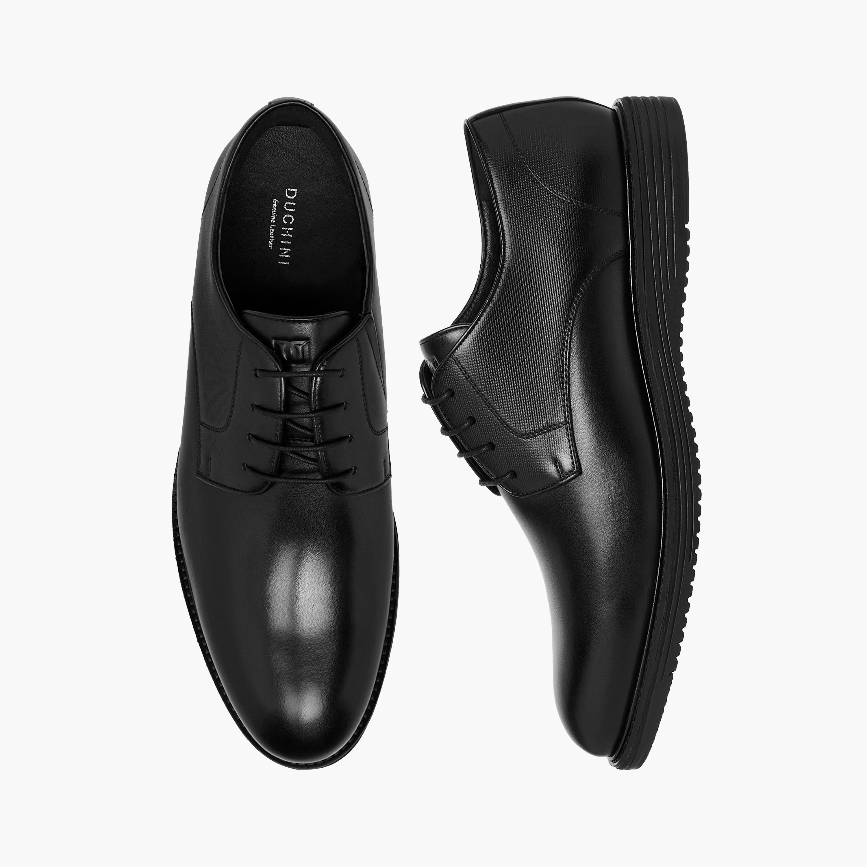 Duchini Men's Leather Solid Lace-Up Derby Shoes-men-shoes-formalshoes-image-1