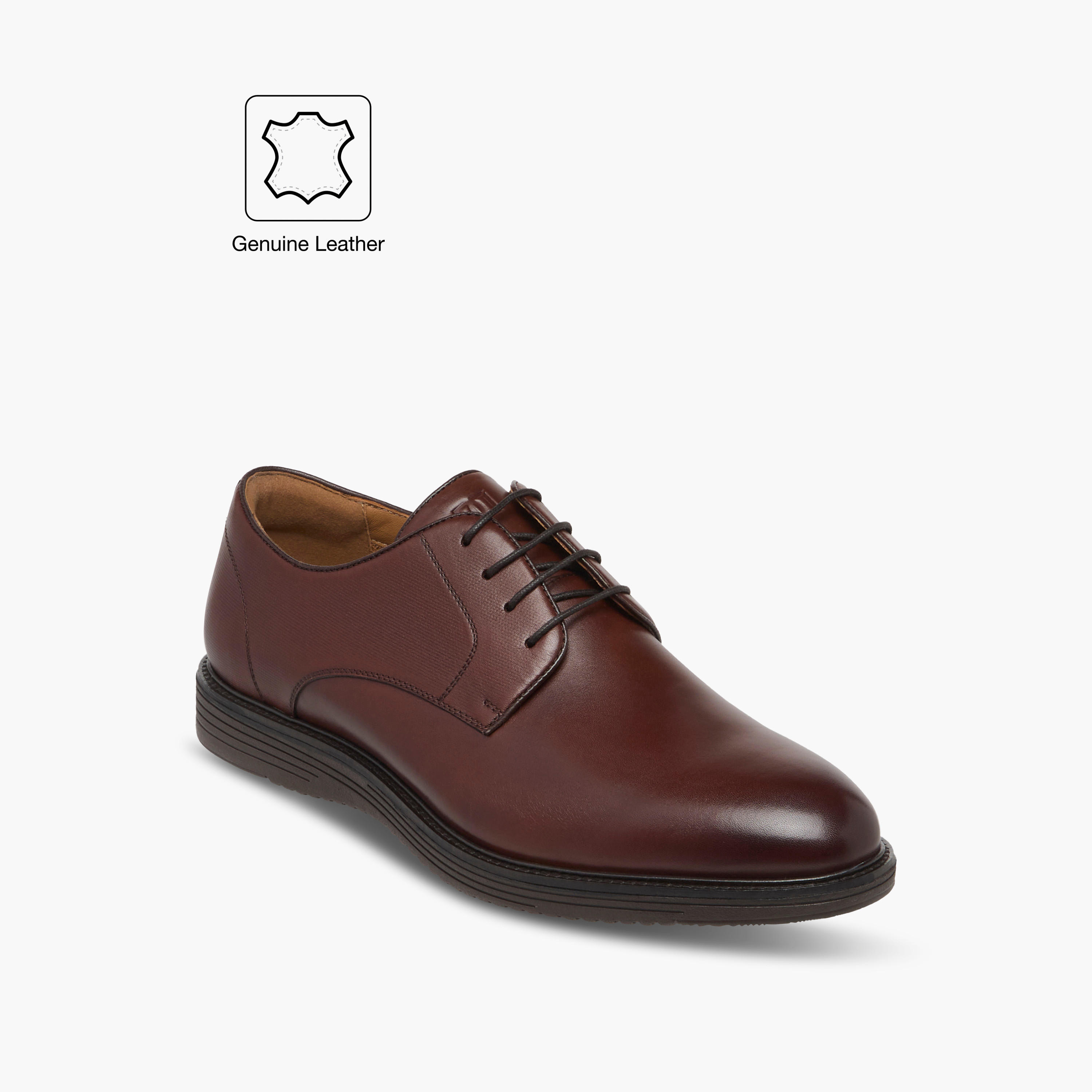 Duchini Men's Leather Solid Lace-Up Derby Shoes-men-shoes-formalshoes-image-2