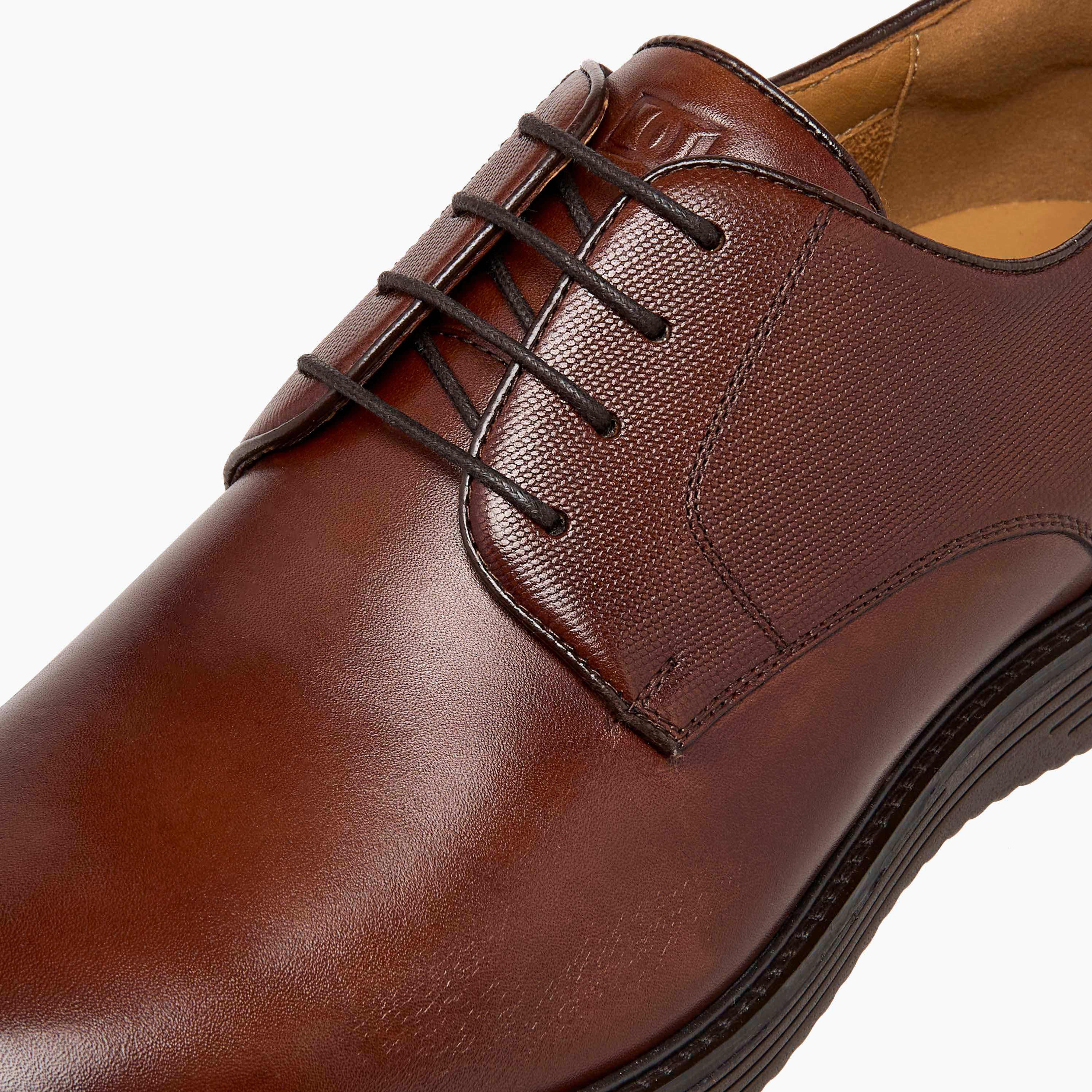 Duchini Men's Leather Solid Lace-Up Derby Shoes-men-shoes-formalshoes-image-4