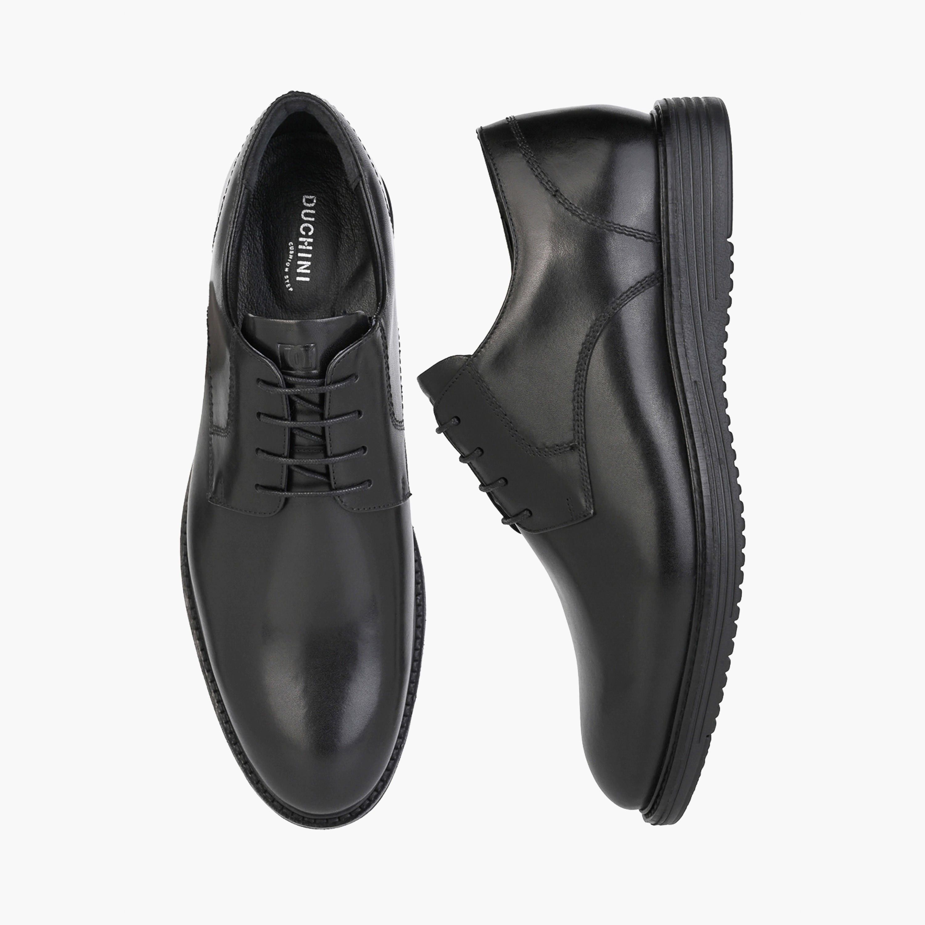 Duchini Men Leather Lace-Up Derby Shoes-men-shoes-formalshoes-image-1