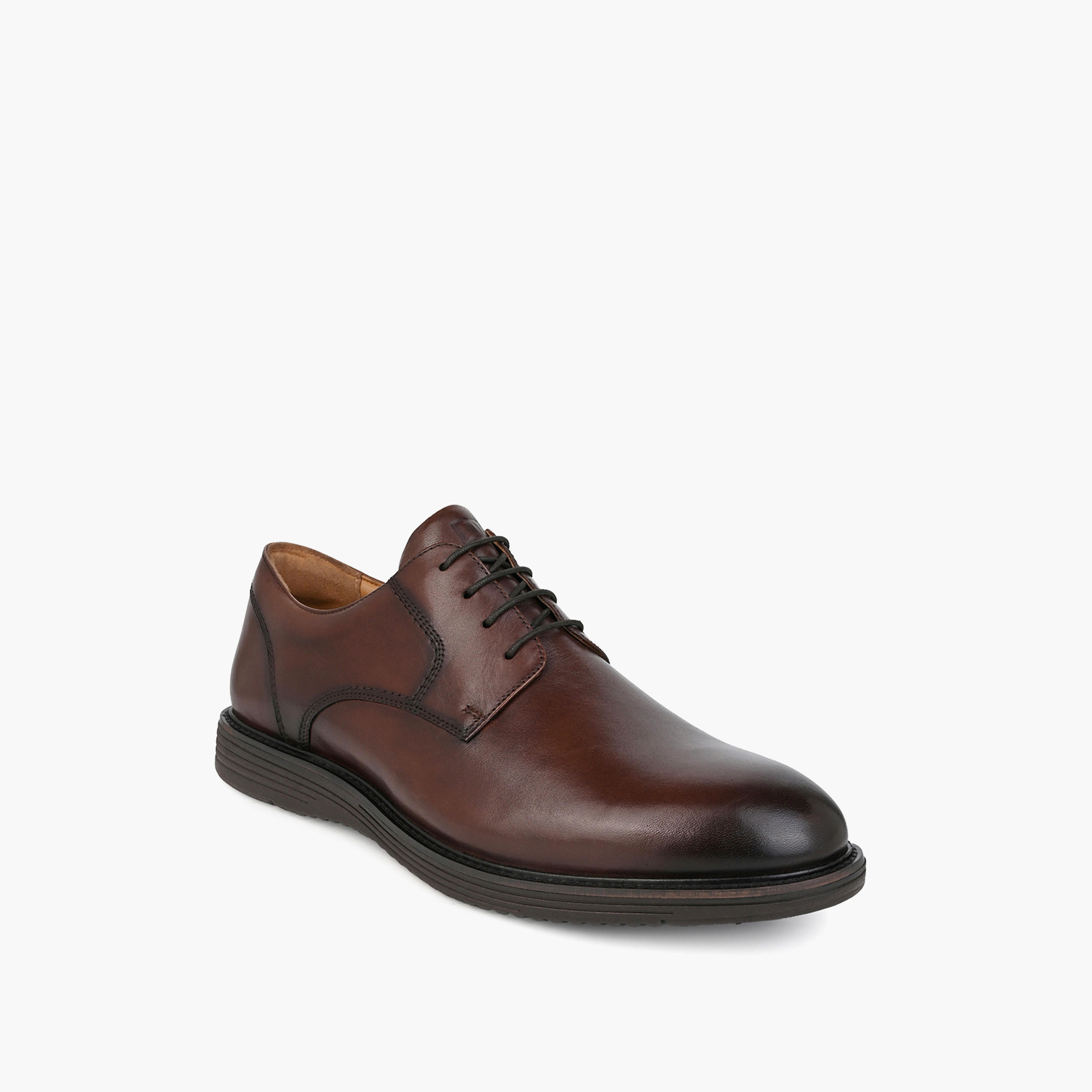 Duchini Men Leather Lace-Up Derby Shoes-men-shoes-formalshoes-image-2