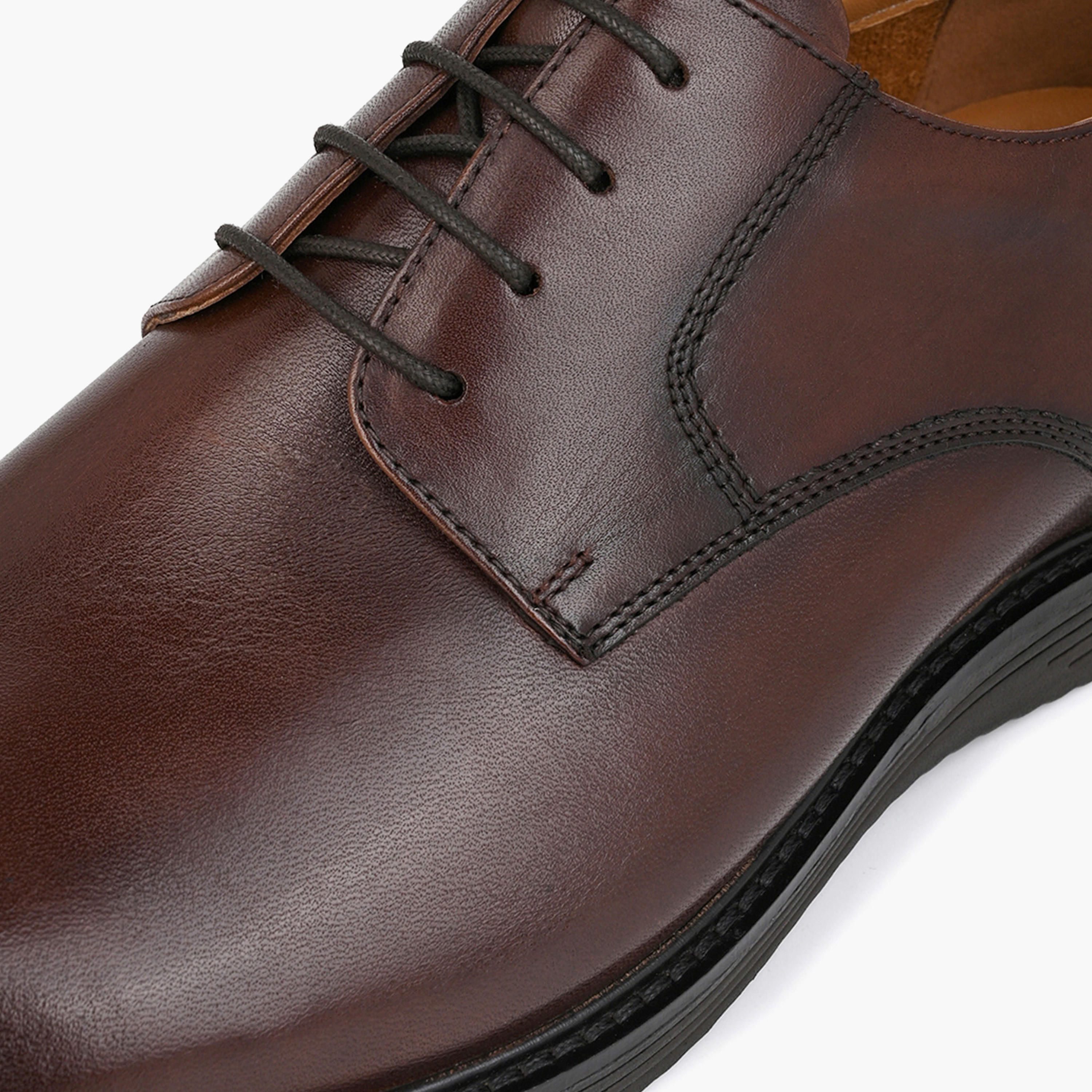 Duchini Men Leather Lace-Up Derby Shoes-men-shoes-formalshoes-image-4