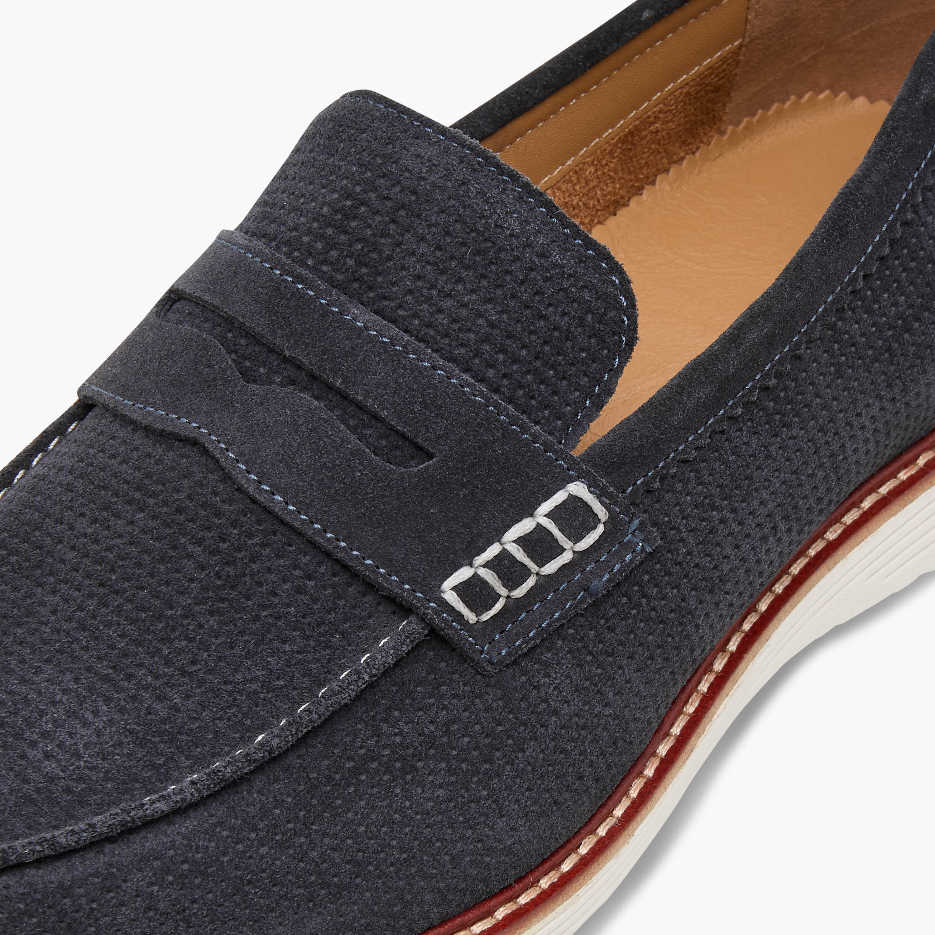 Duchini Men's Textured Slip-On Loafers-men-shoes-loafersandmoccasins-image-5