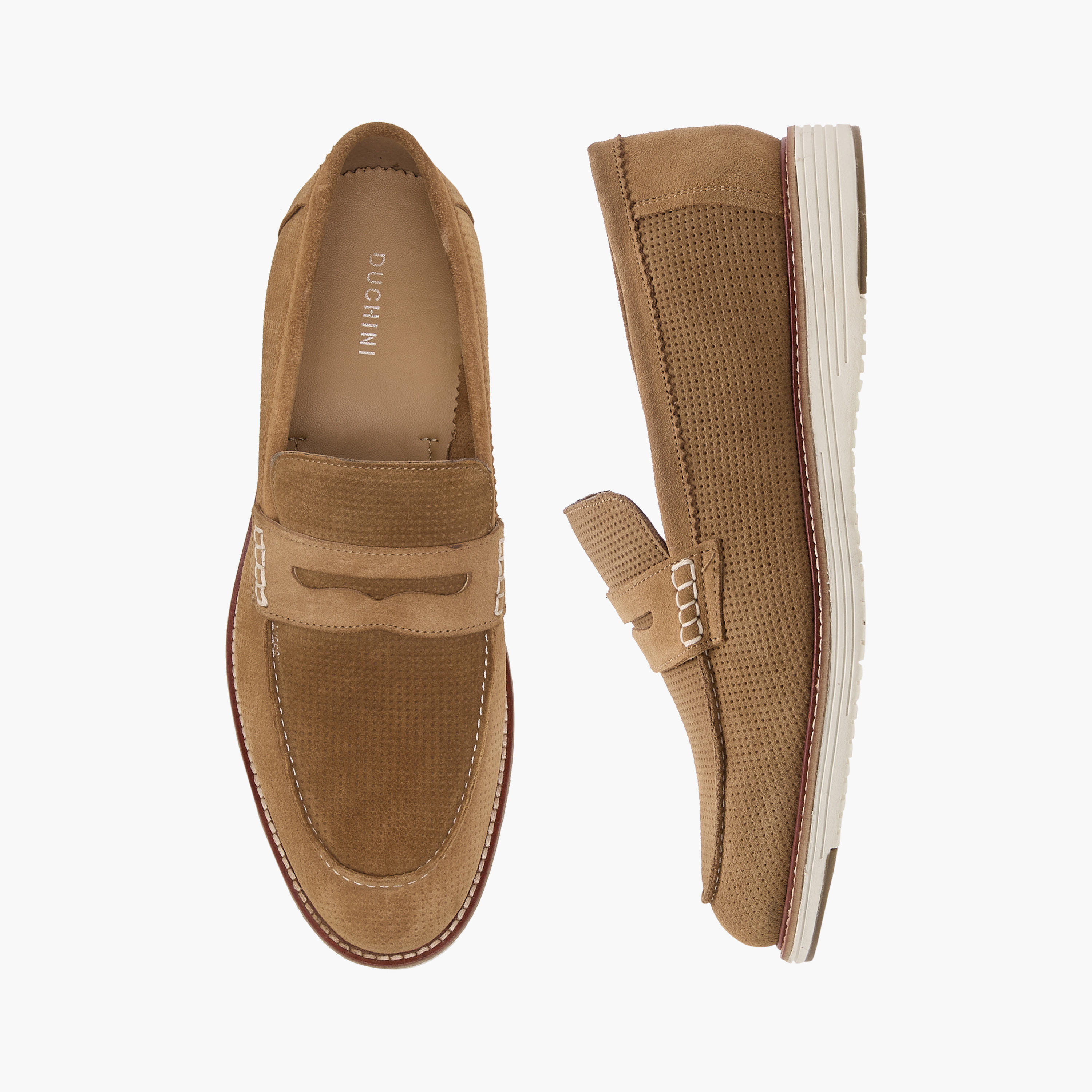Duchini Men's Textured Slip-On Loafers-men-shoes-loafersandmoccasins-image-1