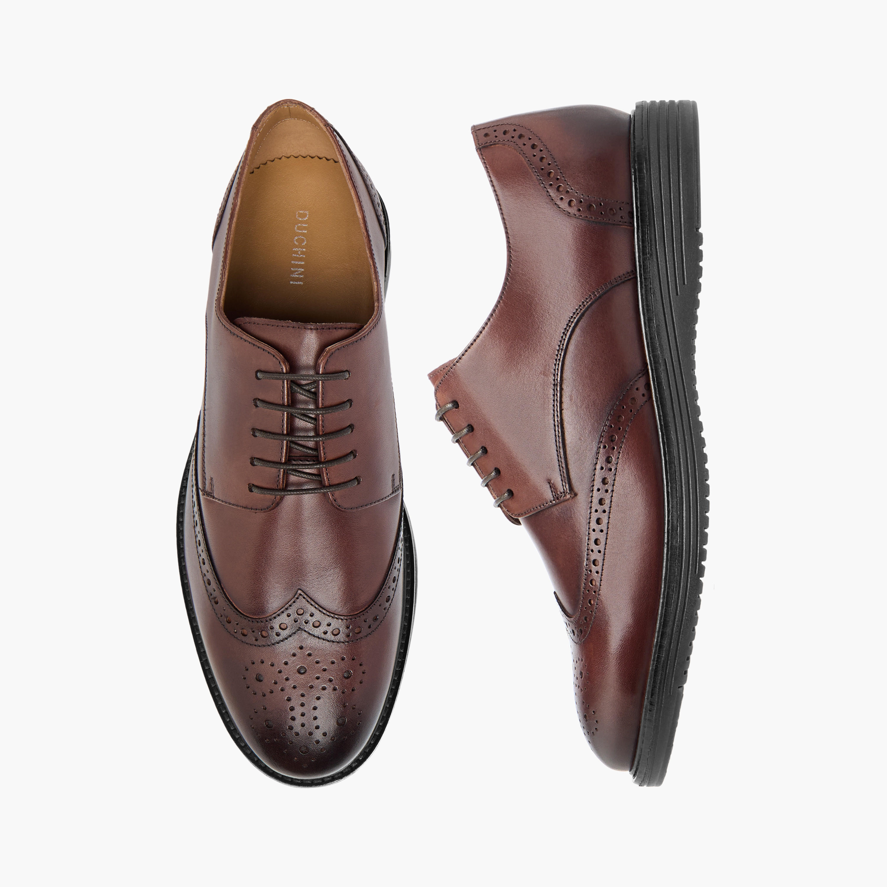 Duchini Men Genuine Leather Lace-Up Derby Shoes-men-shoes-formalshoes-image-1
