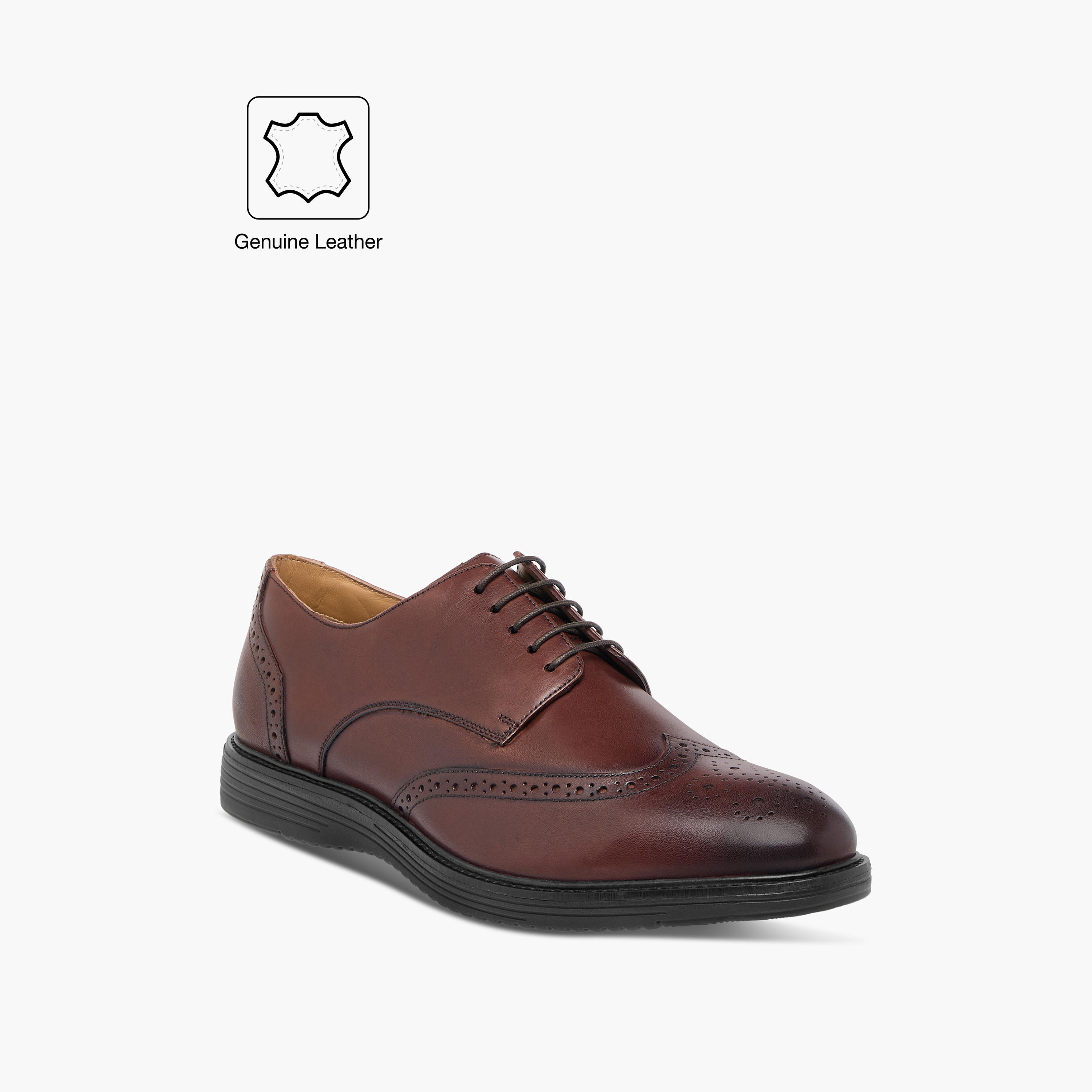 Duchini Men Genuine Leather Lace-Up Derby Shoes-men-shoes-formalshoes-image-2