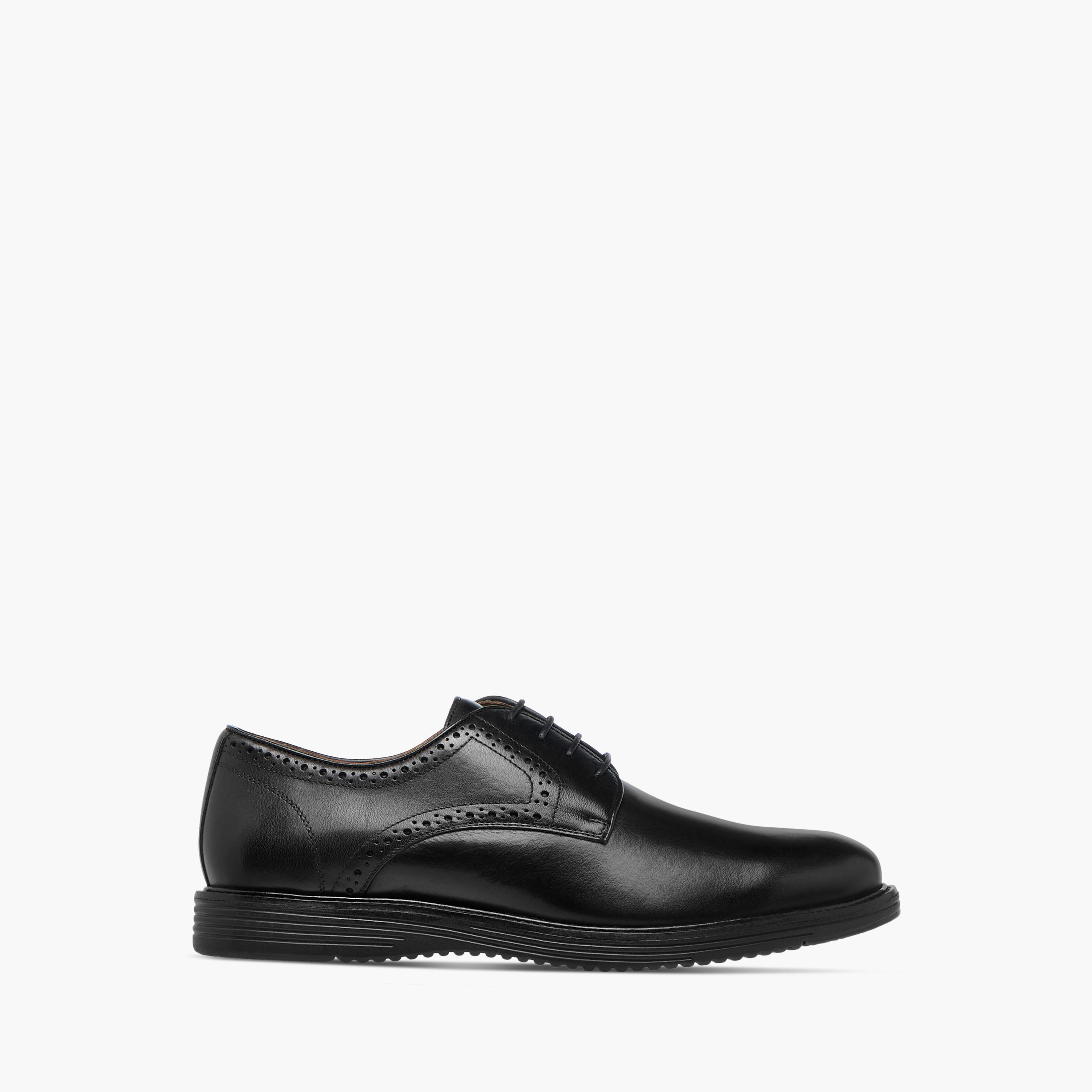 Duchini Men's Leather Perforated Lace-Up Derby Shoes-men-shoes-formalshoes-image-3