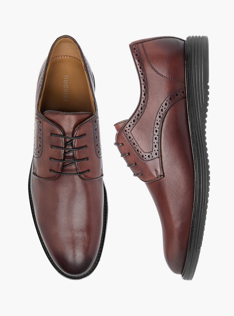 حذاء ديربي جلد مثقّب برباط إغلاق للرجال من دوتشيني-men-shoes-formalshoes-image-1