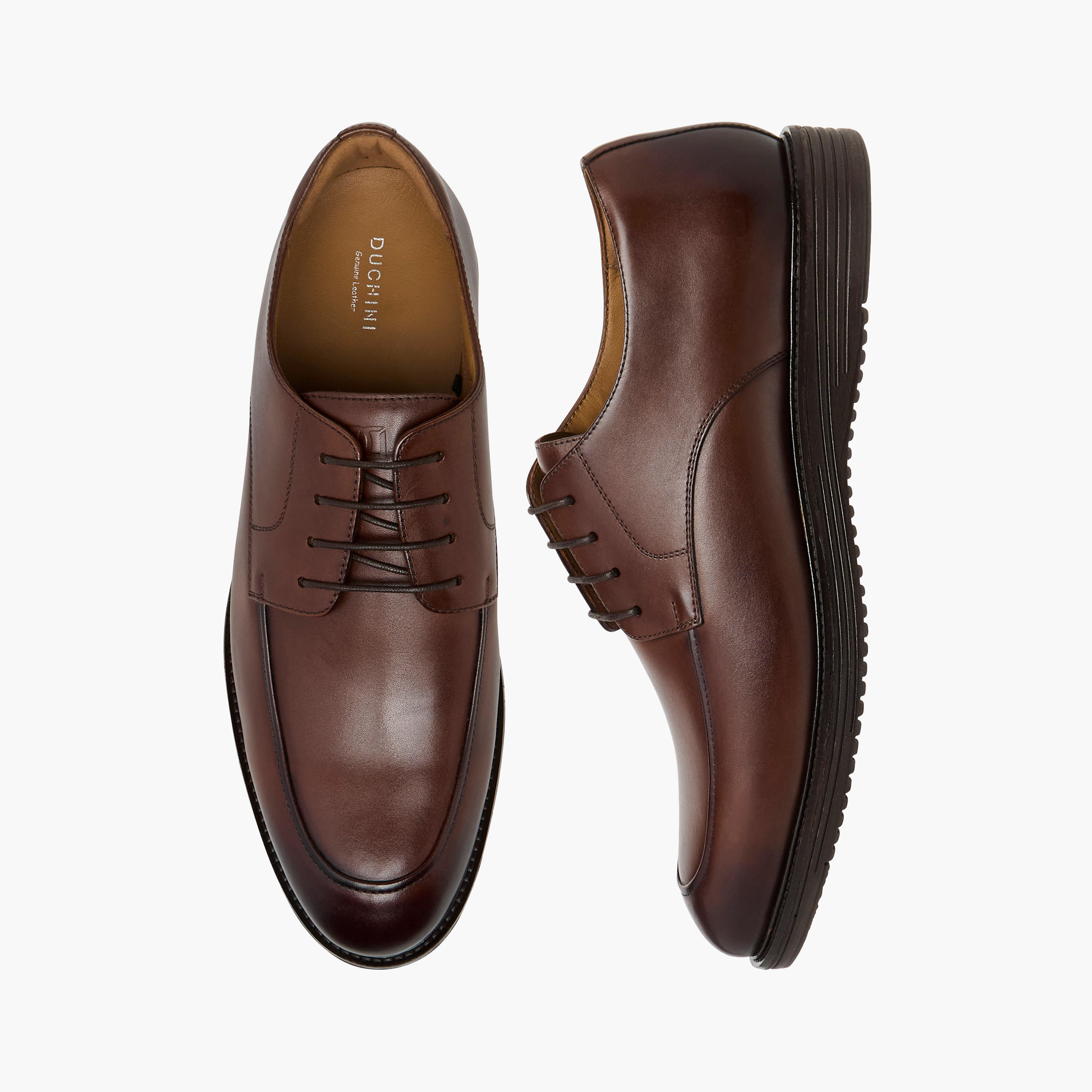 Duchini Men's Leather Solid Lace-Up Derby Shoes-men-shoes-formalshoes-image-1