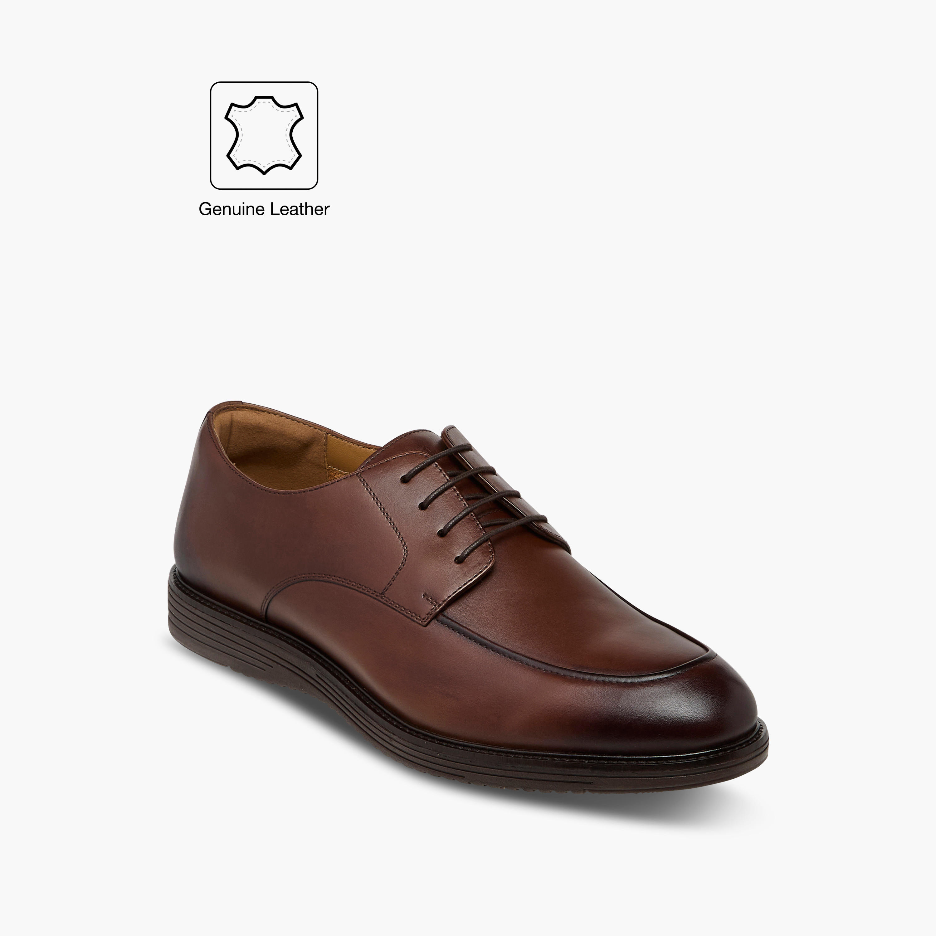 Duchini Men's Leather Solid Lace-Up Derby Shoes-men-shoes-formalshoes-image-2