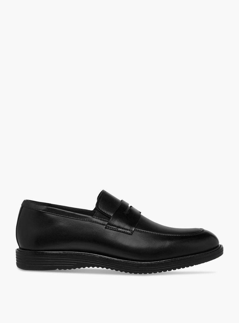 Duchini Men's Leather Cutout Accent Loafers-men-shoes-loafersandmoccasins-image-3