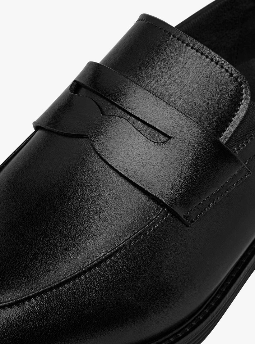 Duchini Men's Leather Cutout Accent Loafers-men-shoes-loafersandmoccasins-image-4