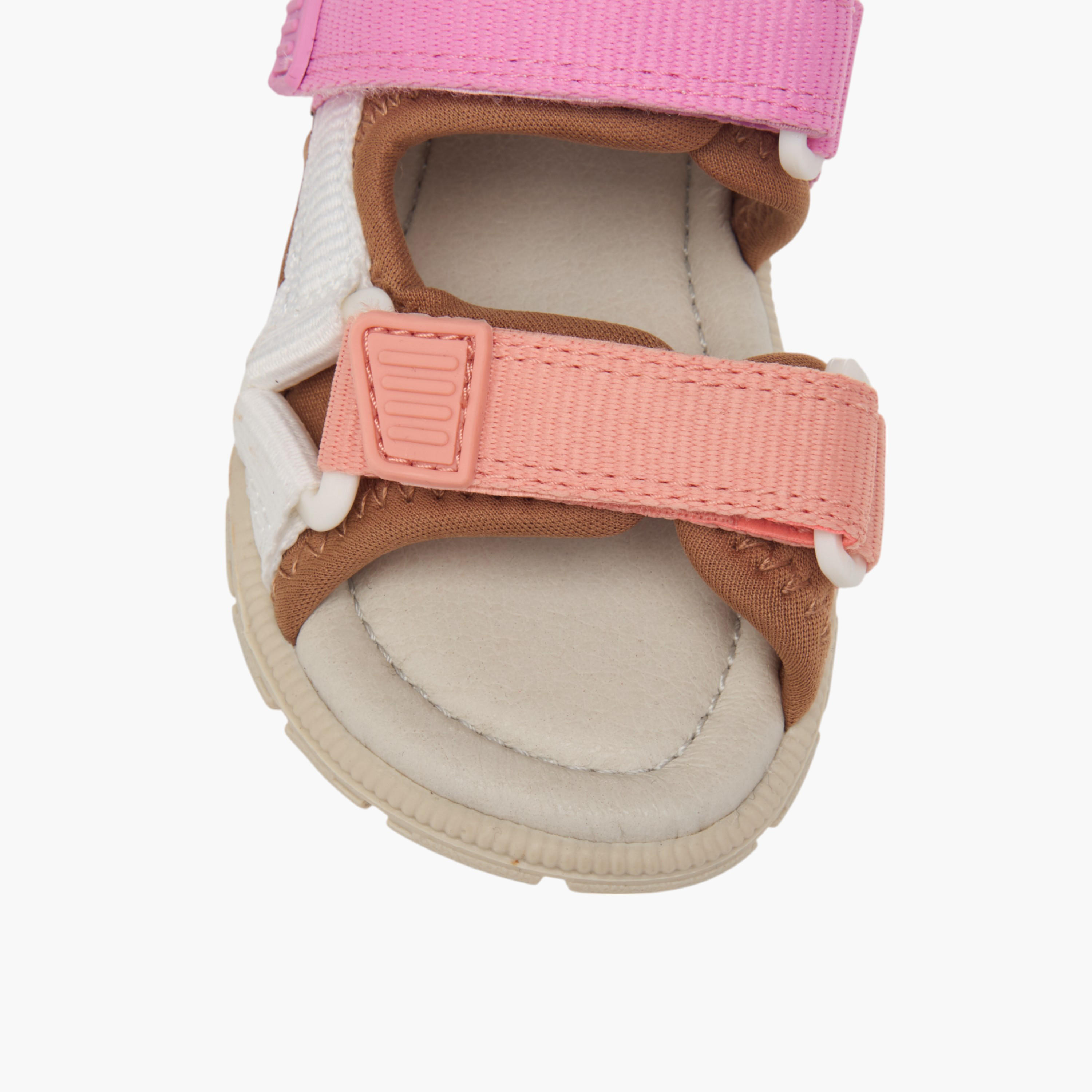 Barefeet Colourblock Floaters with Hook and Loop Closure-girls-shoes-sandals-image-2
