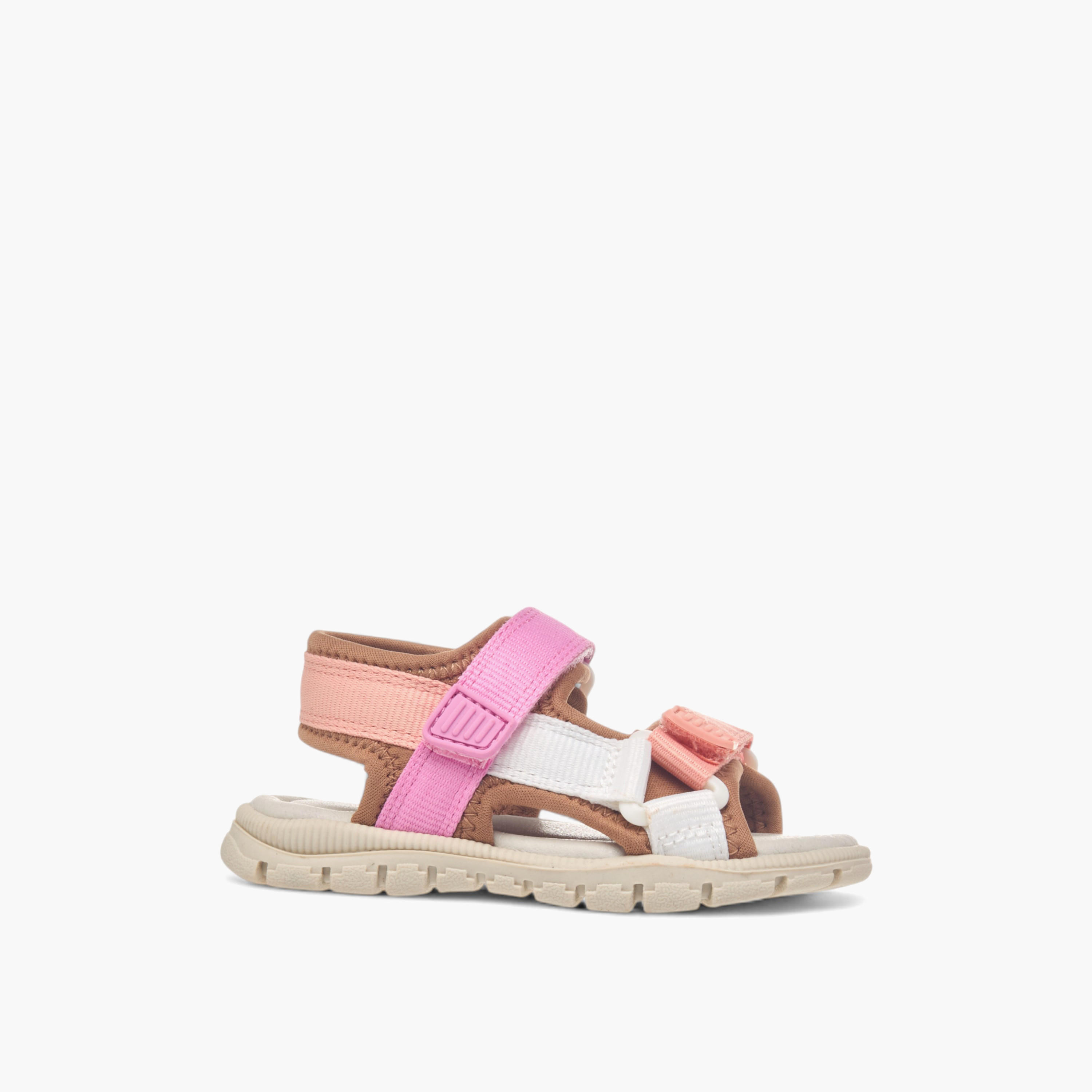 Barefeet Colourblock Floaters with Hook and Loop Closure-girls-shoes-sandals-image-3
