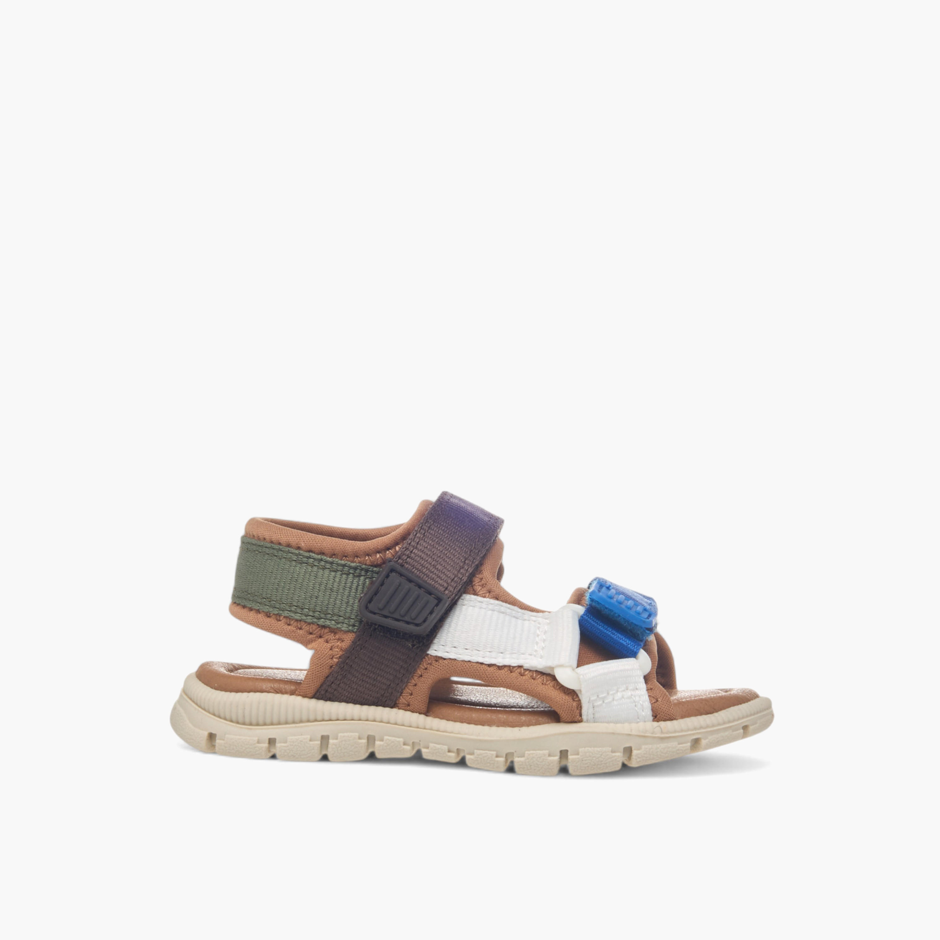 Barefeet Colourblock Floaters with Hook and Loop Closure-boys-shoes-sandals-image-2