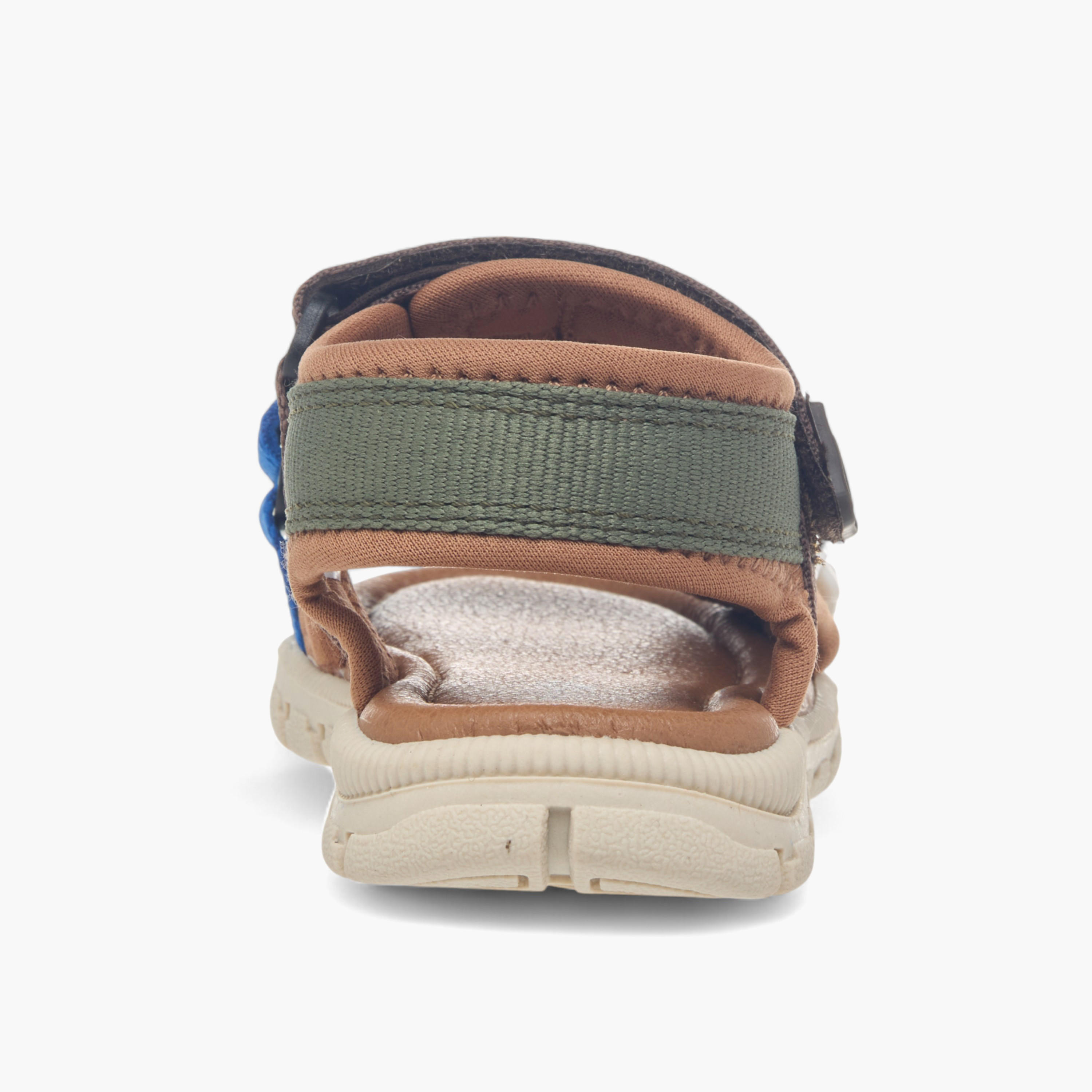 Barefeet Colourblock Floaters with Hook and Loop Closure-boys-shoes-sandals-image-3