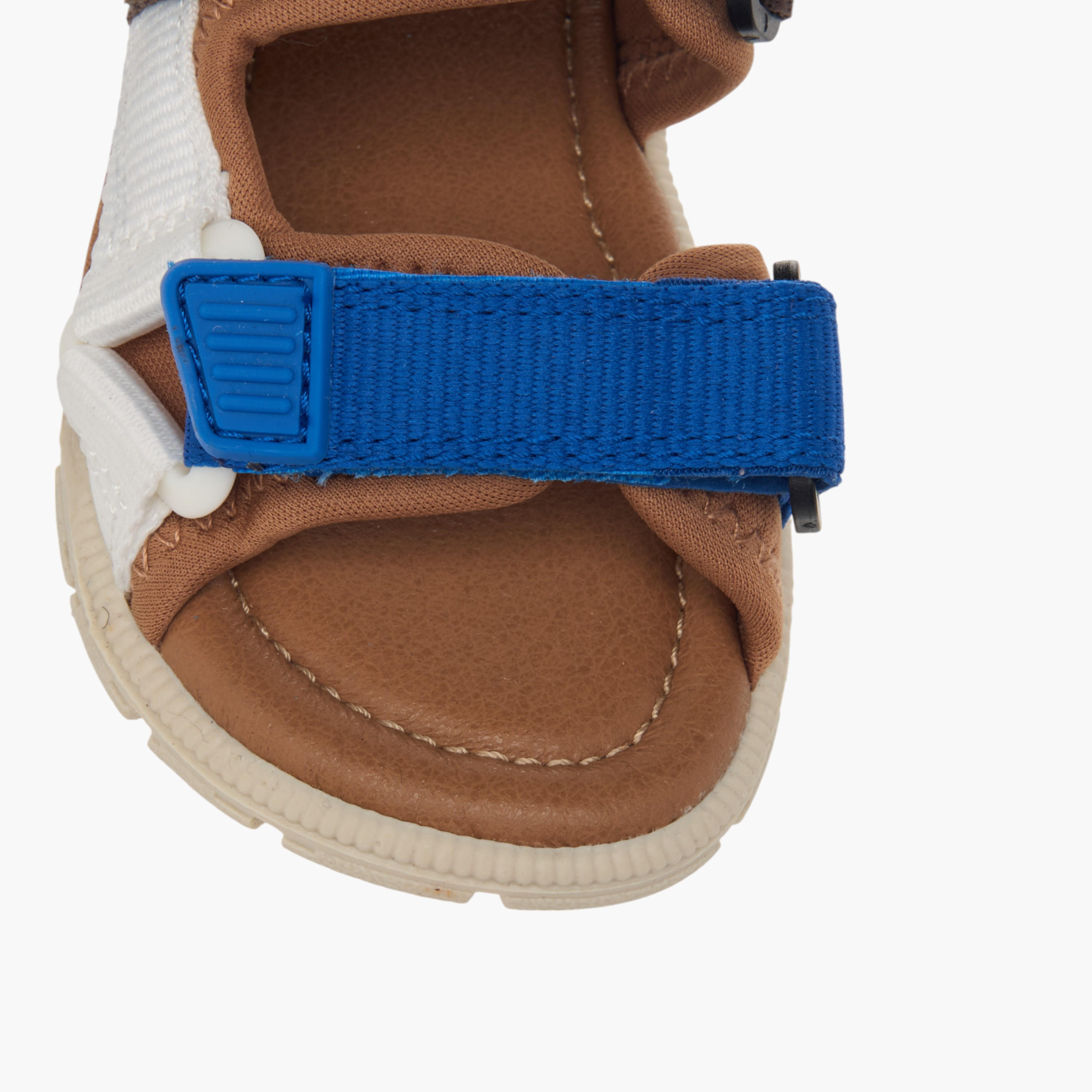 Barefeet Colourblock Floaters with Hook and Loop Closure-boys-shoes-sandals-image-4