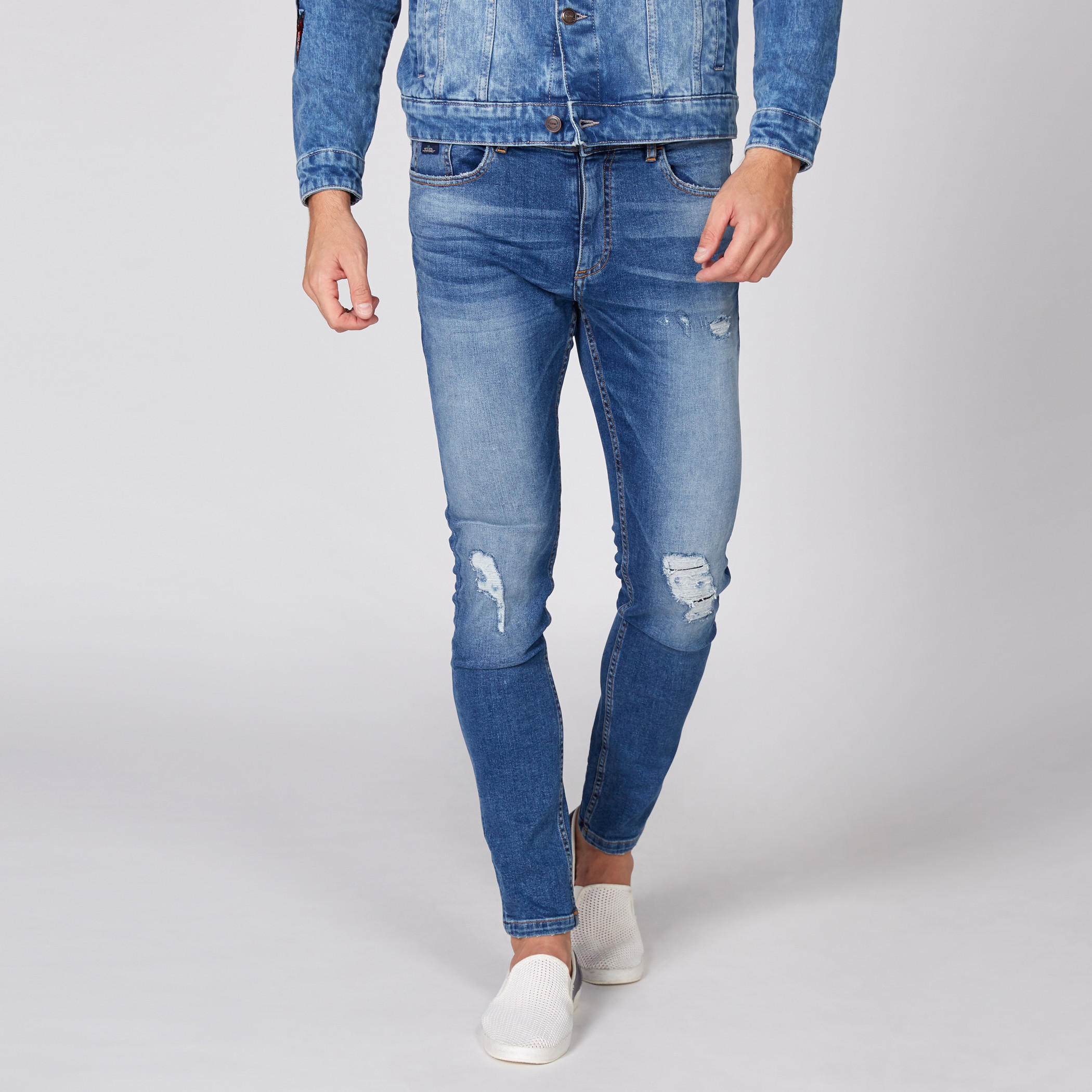Distressed Full Length Jeans with Button Closure and Pocket Detail-men-clothing-bottoms-jeans-image-2