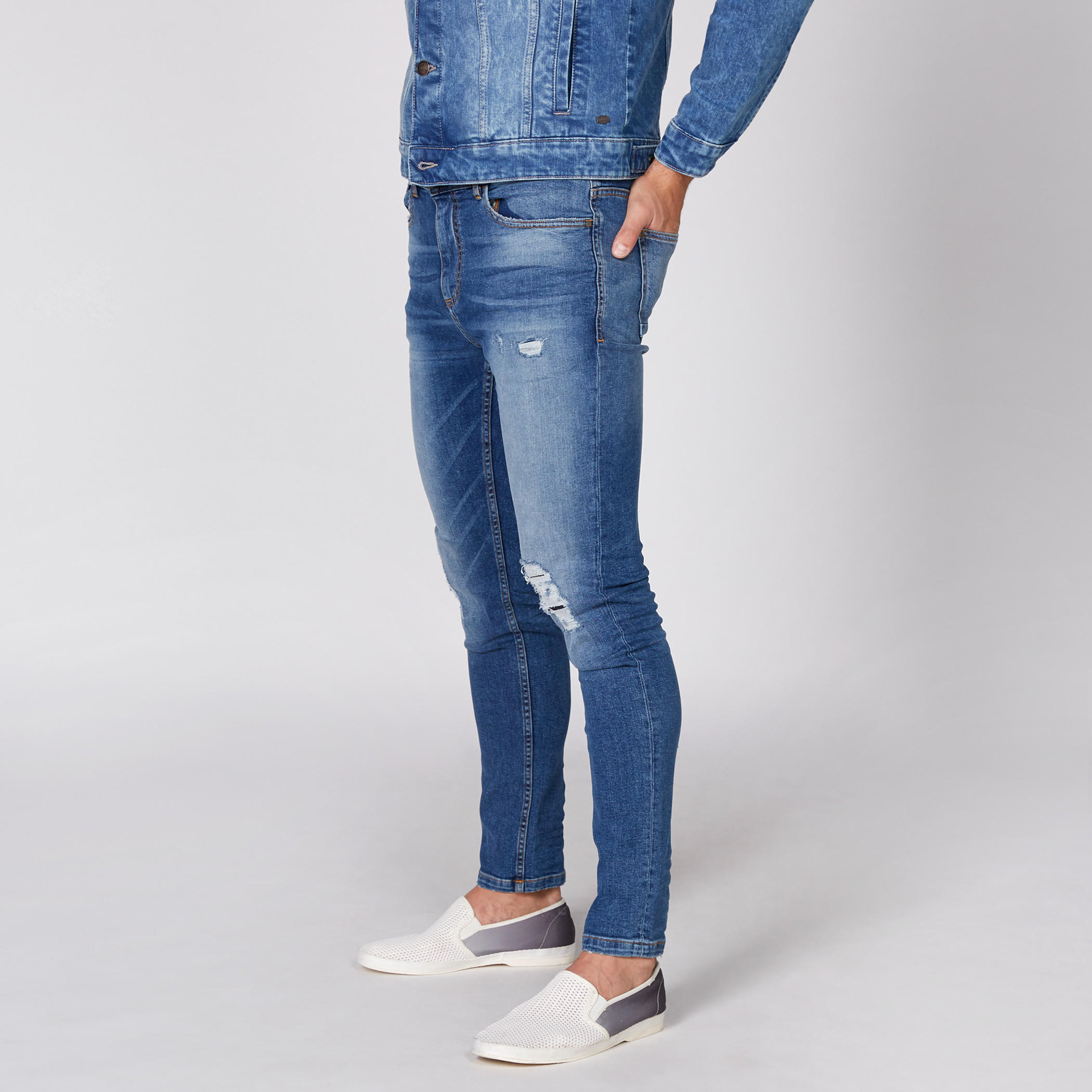 Distressed Full Length Jeans with Button Closure and Pocket Detail-men-clothing-bottoms-jeans-image-4