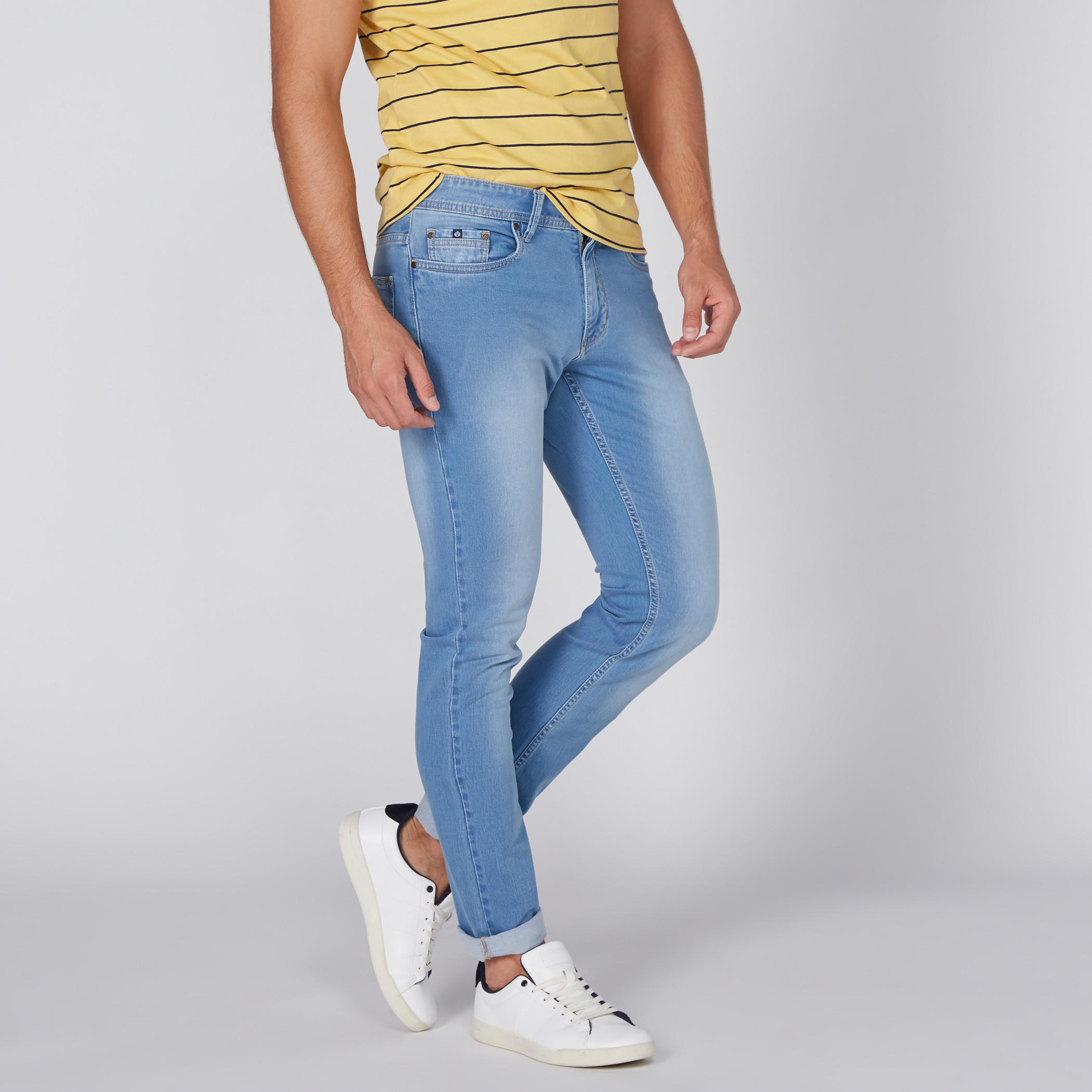 بنطال جينز طويل بتصميم باهت وقصّة ضيّقة-men-clothing-bottoms-jeans-image-4