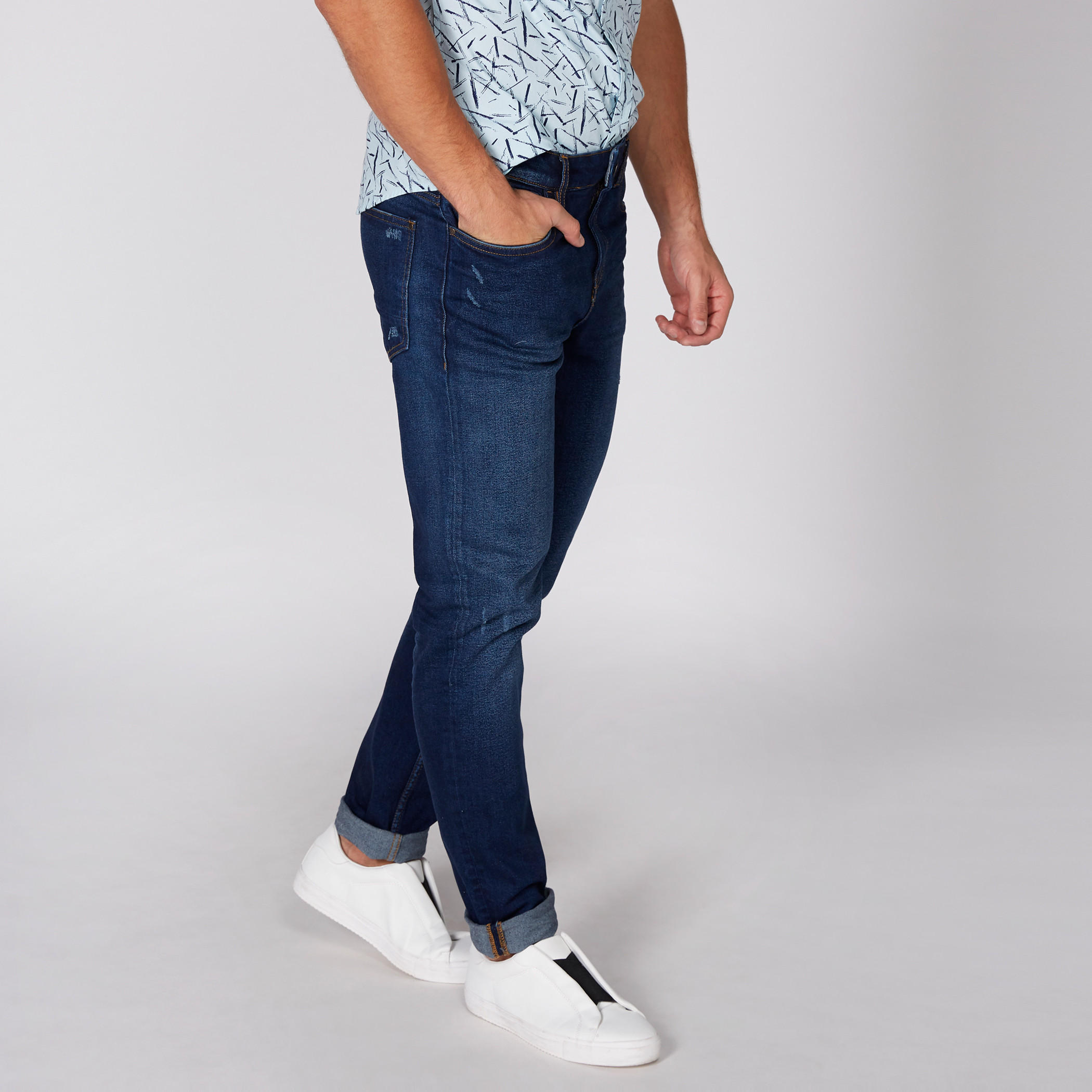 Full Length Jeans with Button Closure and Pocket Detail-men-clothing-bottoms-jeans-image-4