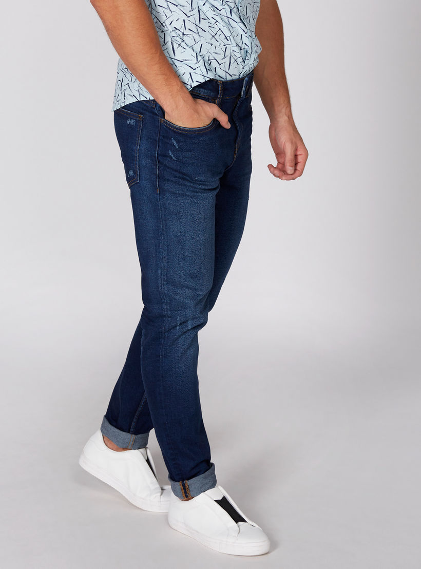 Full Length Jeans with Button Closure and Pocket Detail-men-clothing-bottoms-jeans-image-4