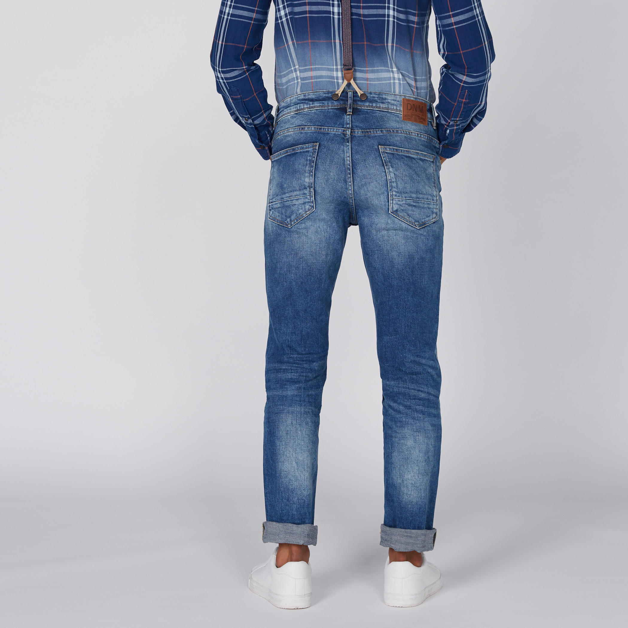 بنطال جينز طويل بتصميم ممزق وزر إغلاق وجيوب-men-clothing-bottoms-jeans-image-4