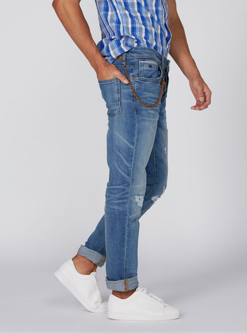 بنطال جينز طويل بتصميم ممزق وزر إغلاق وجيوب-men-clothing-bottoms-jeans-image-4