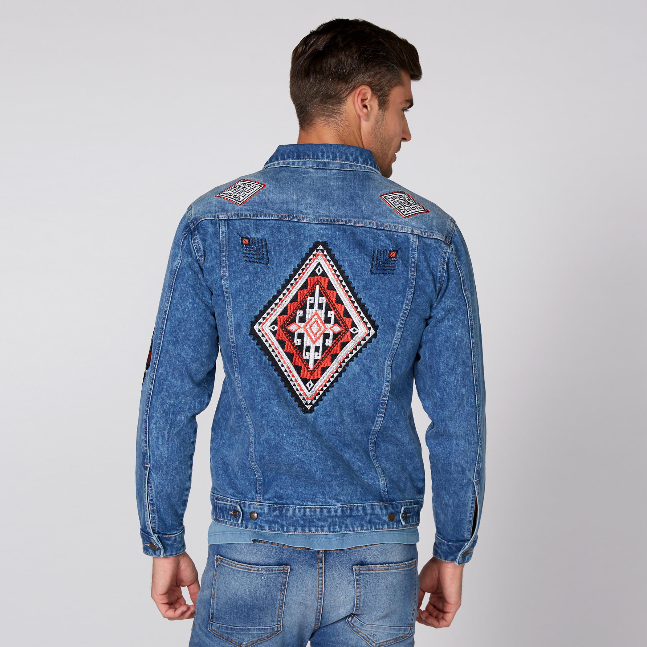 Embroidered Denim Trucker Jacket with Long Sleeves-men-clothing-jacketsandblazers-jackets-image-5