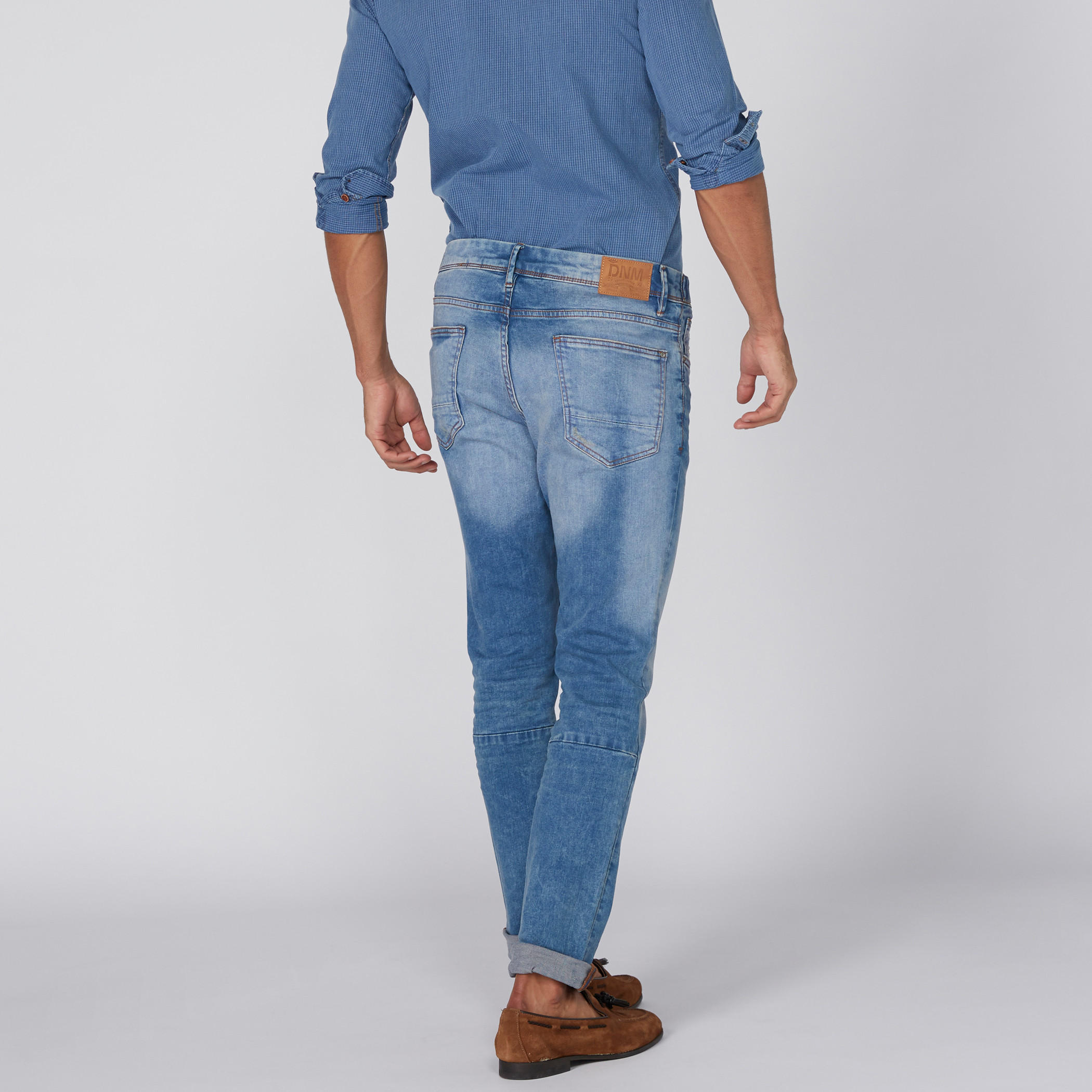 بنطال جينز طويل بتصميم باهت وجيوب-men-clothing-bottoms-jeans-image-5