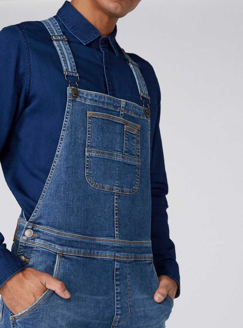 Full Length Denim Dungaree with Pocket Detail-men-clothing-bottoms-jeans-image-2