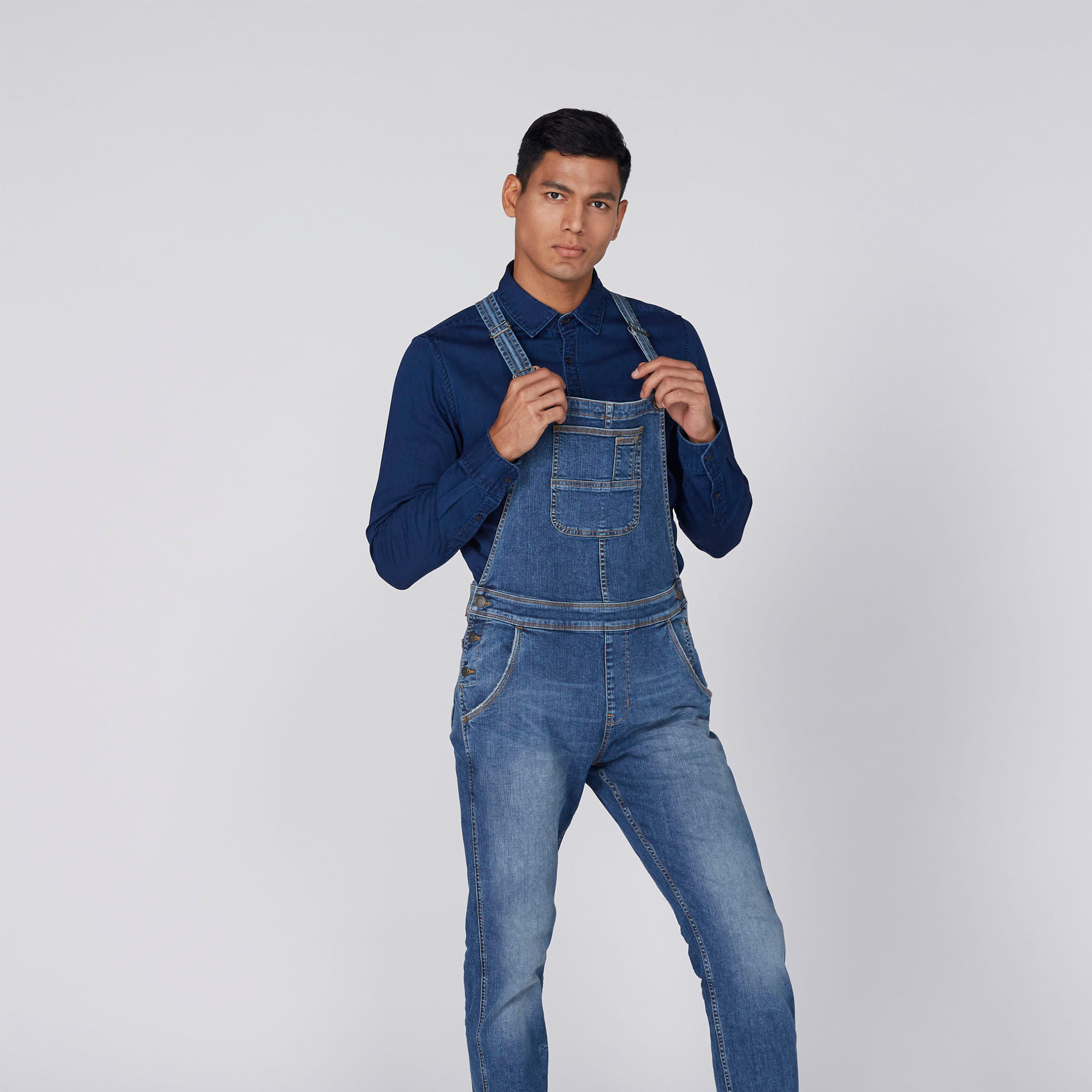 Full Length Denim Dungaree with Pocket Detail-men-clothing-bottoms-jeans-image-3