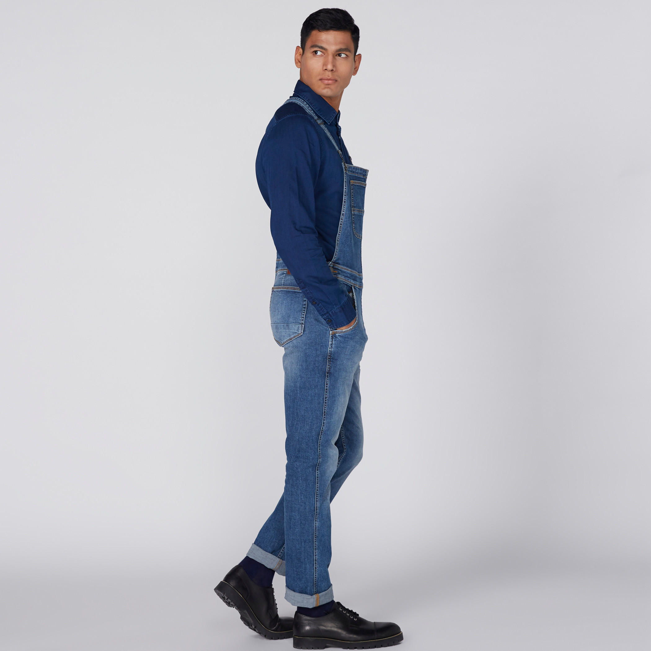 Full Length Denim Dungaree with Pocket Detail-men-clothing-bottoms-jeans-image-4