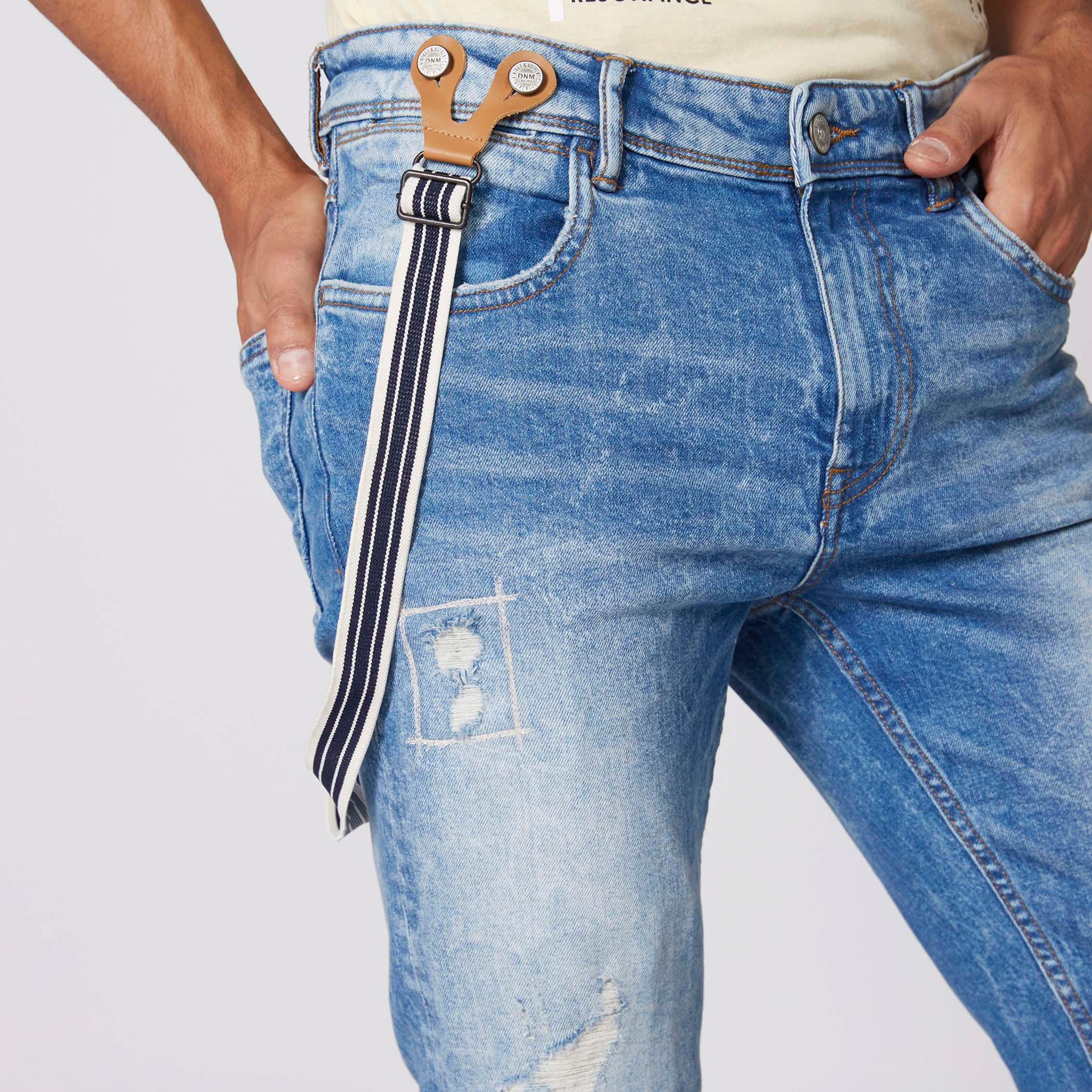 بنطال جينز طويل بتصميم ممزق وزر إغلاق وجيوب-men-clothing-bottoms-jeans-image-3