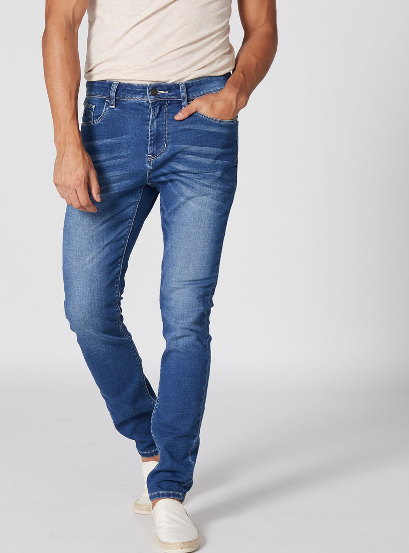 بنطال جينز طويل بزر إغلاق وجيوب-men-clothing-bottoms-jeans-image-1
