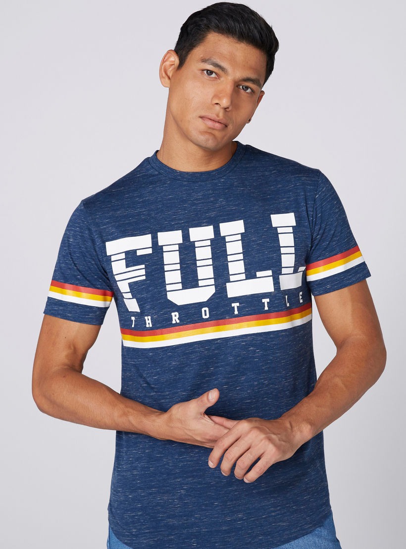 تيشيرت بطبعات وياقة مستديرة وأكمام قصيرة-men-clothing-tshirtsandpolos-tshirts-image-1