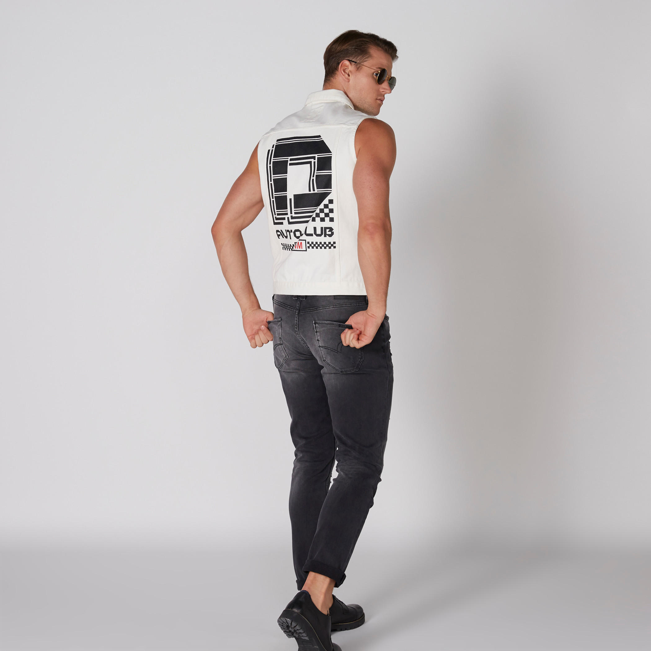 Printed Sleeveless Denim Trucker Jacket with Complete Placket-men-clothing-jacketsandblazers-jackets-image-3