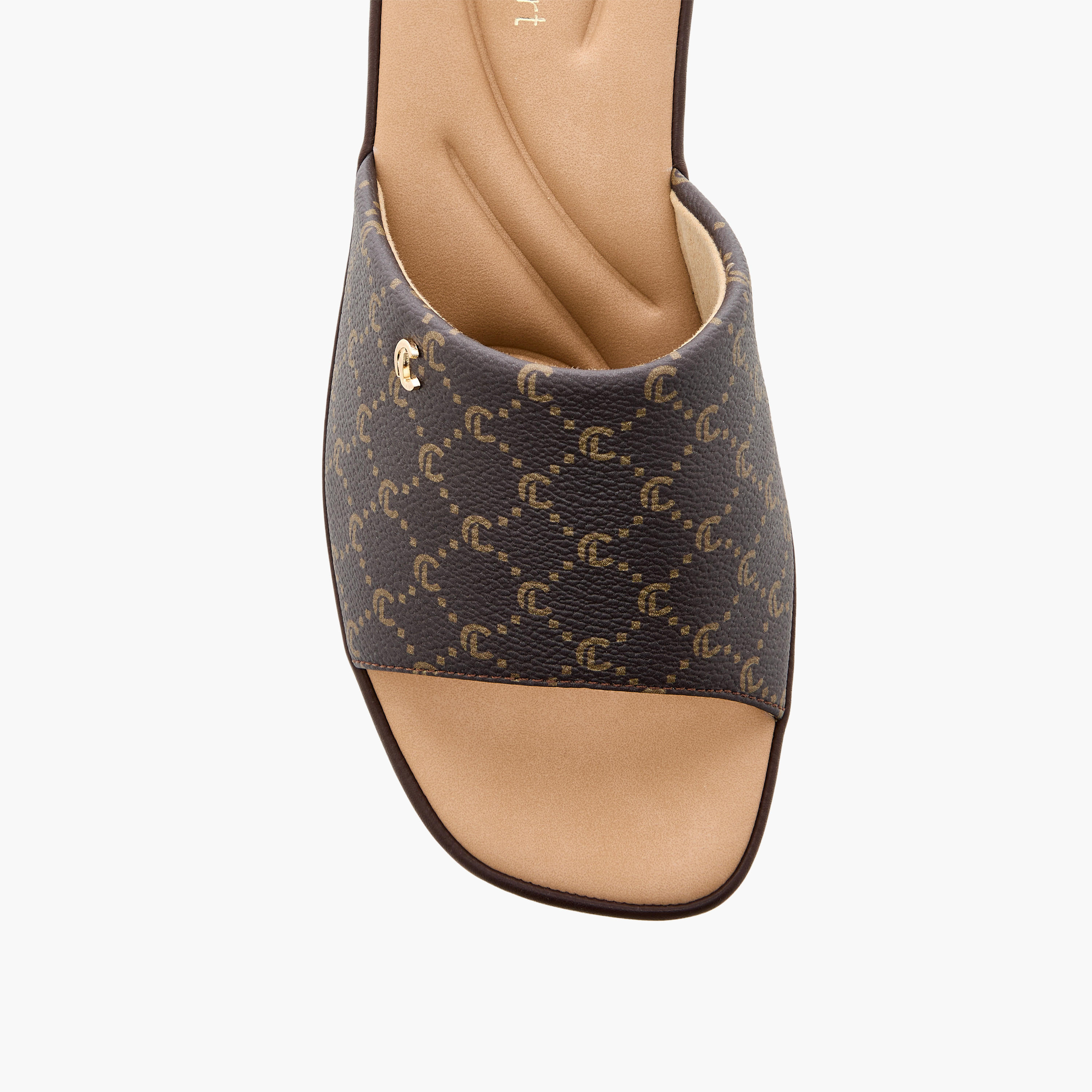Le Confort Monogram Slip-On Sandals with Wedge Heels-women-shoes-sandals-heeled-image-4
