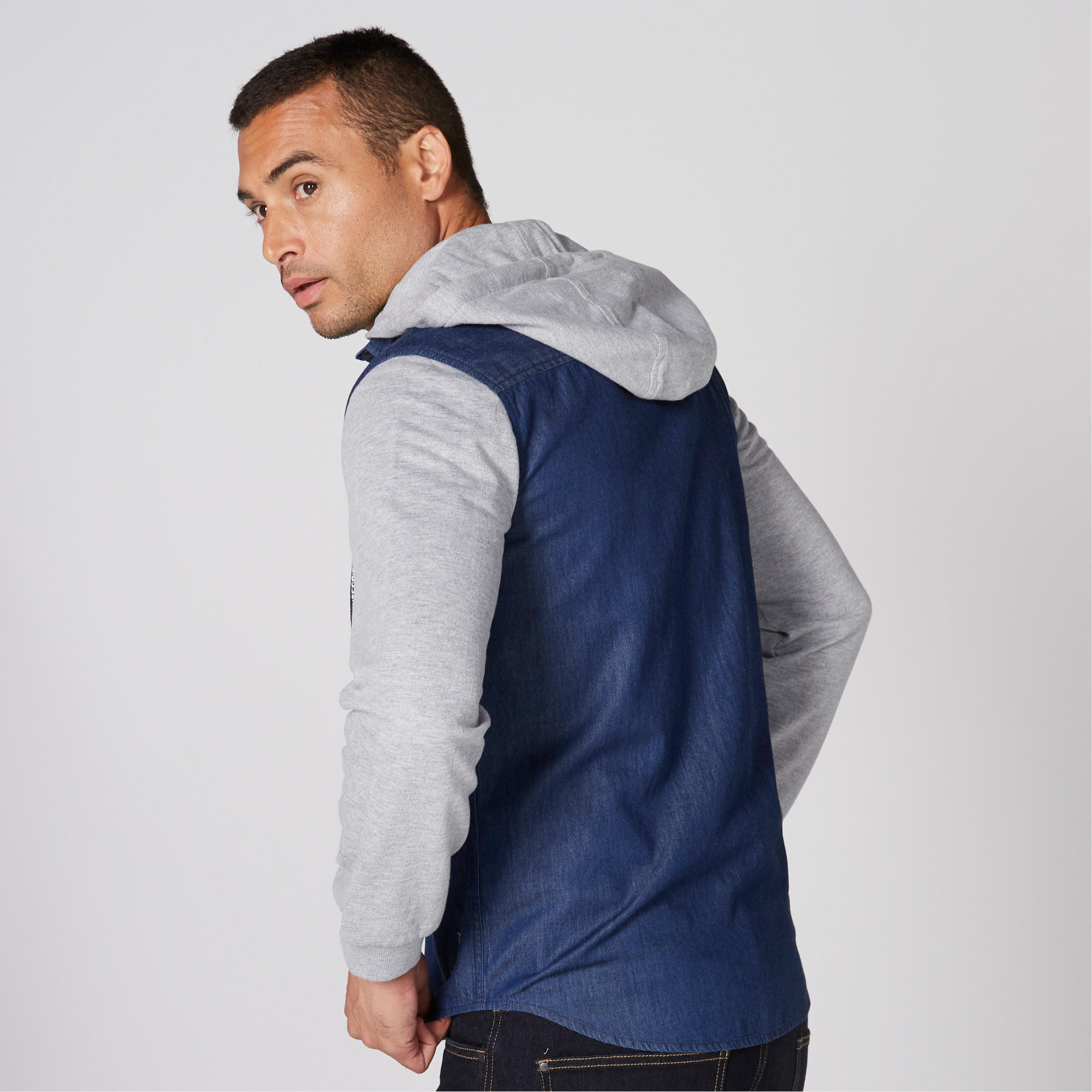 Long Sleeves Jacket with Complete Placket and Hood-men-clothing-shirts-image-2