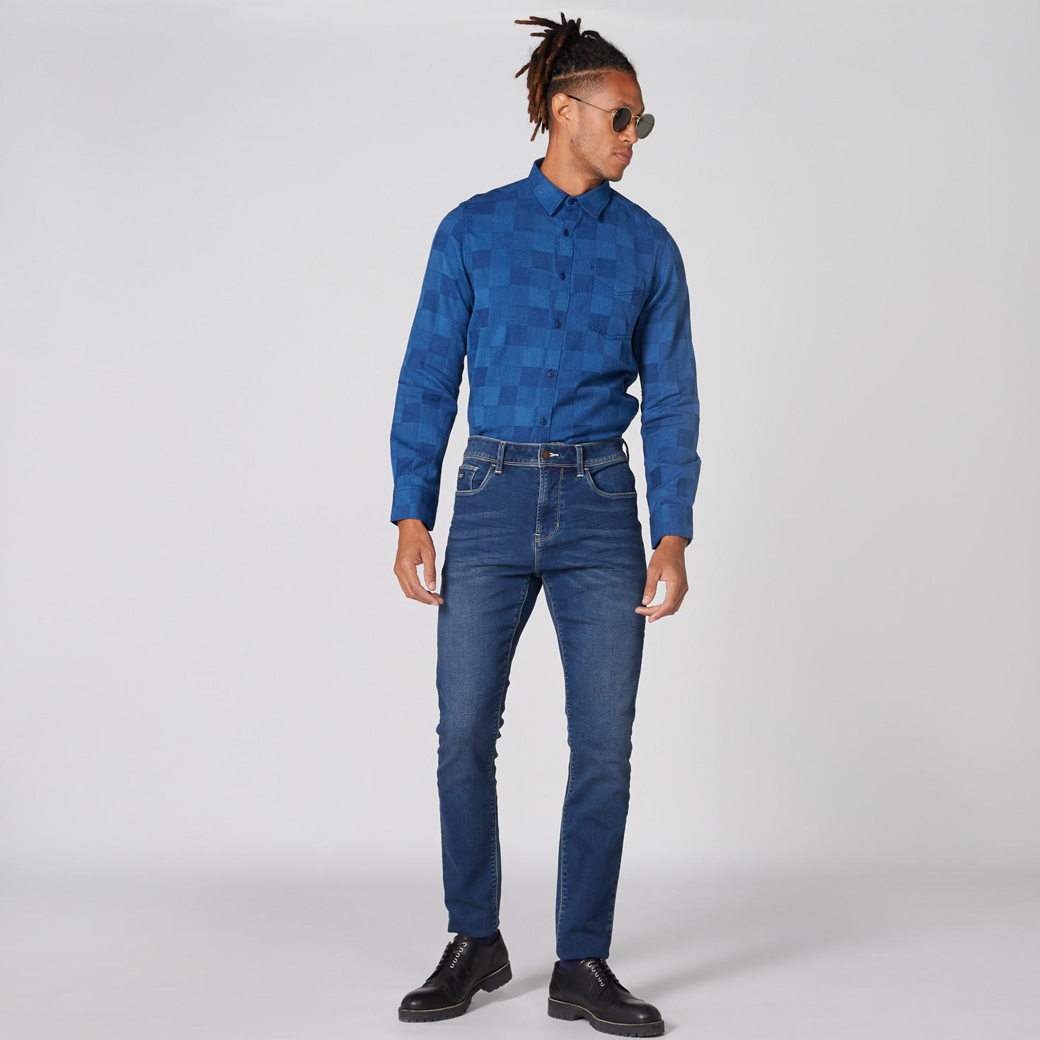 قميص كاروهات بأكمام طويلة وأزرار-men-clothing-shirts-image-3