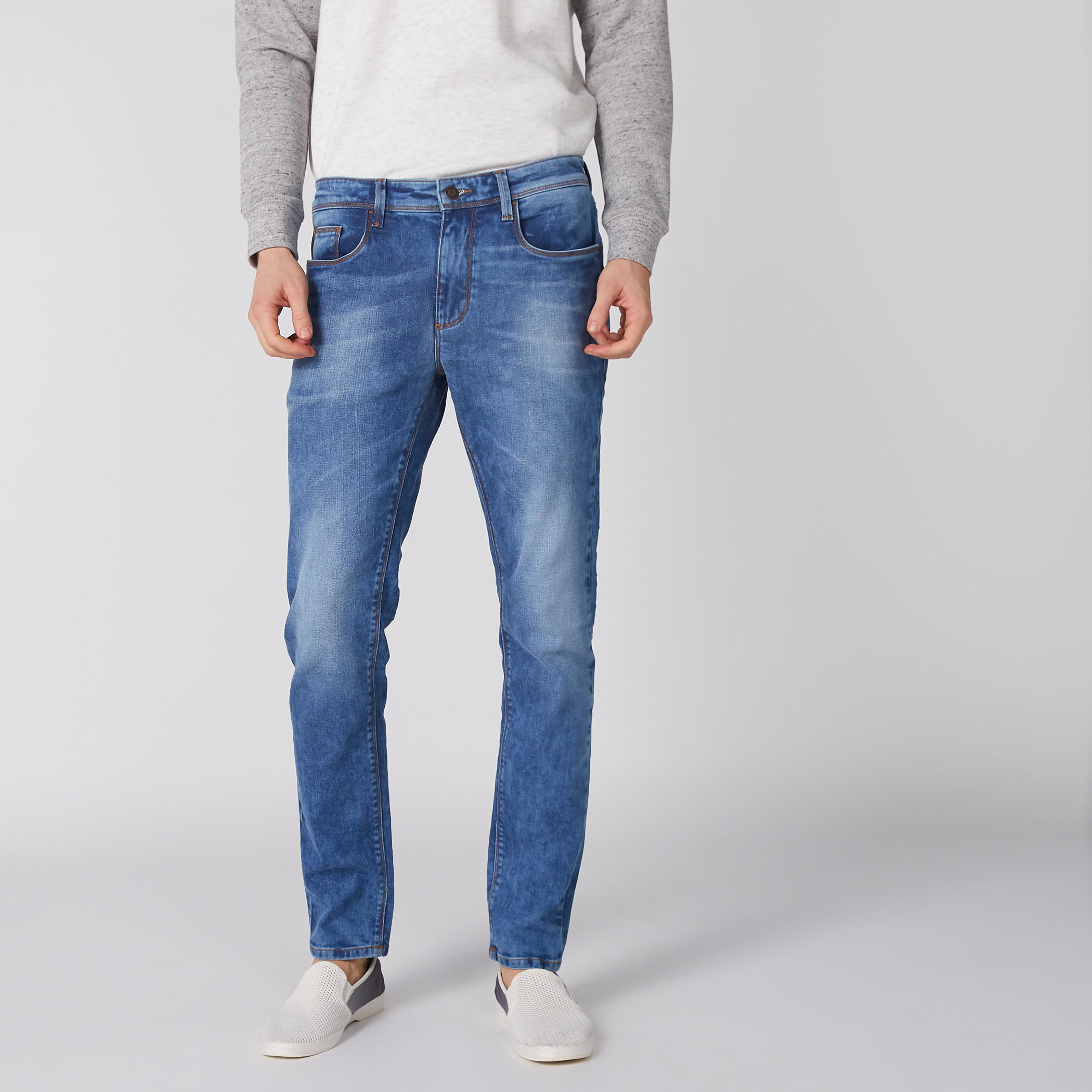 Textured Denim Jean with Button Closure-men-clothing-bottoms-jeans-image-2