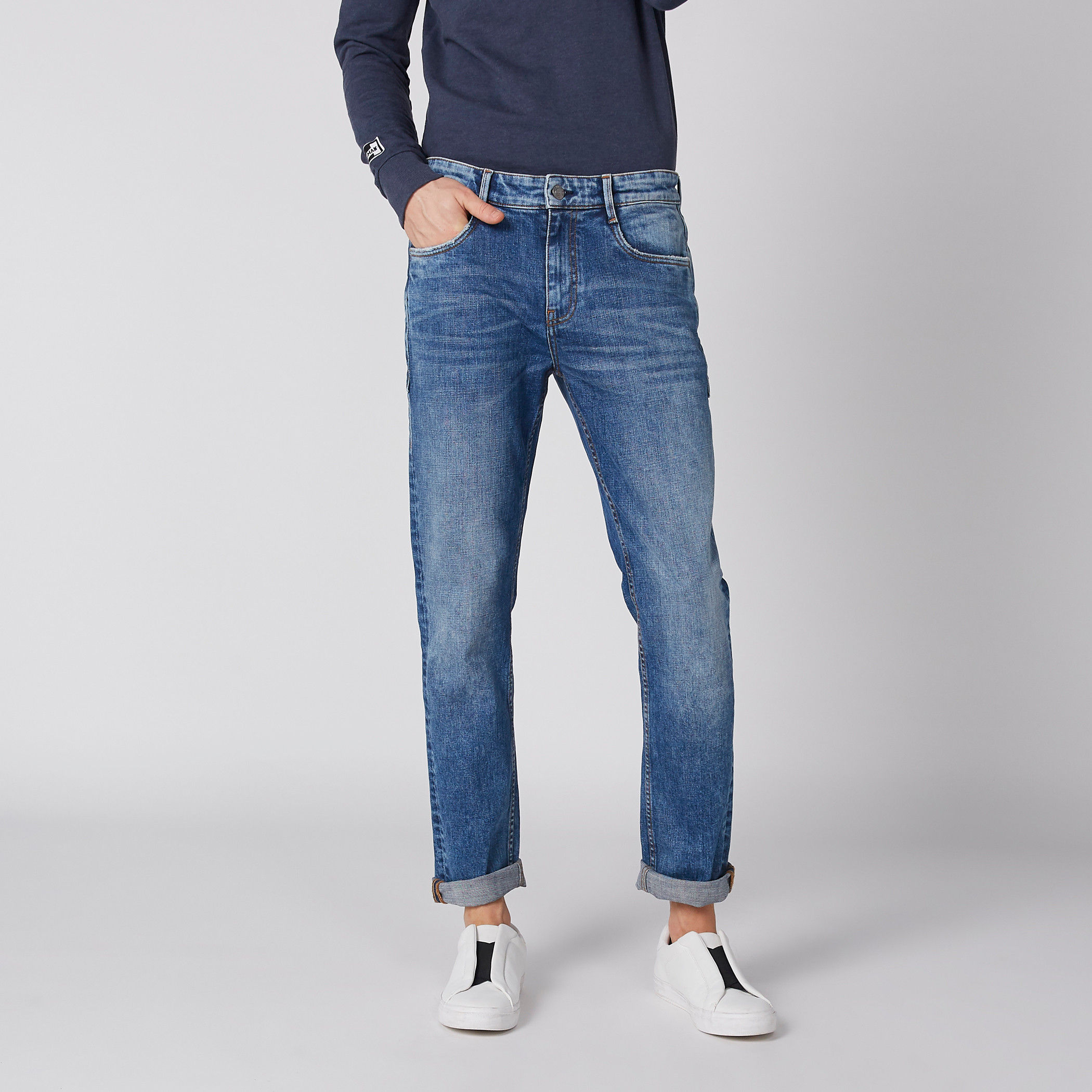 Full Length Jeans with Button Closure and Pocket Detail-men-clothing-bottoms-jeans-image-3