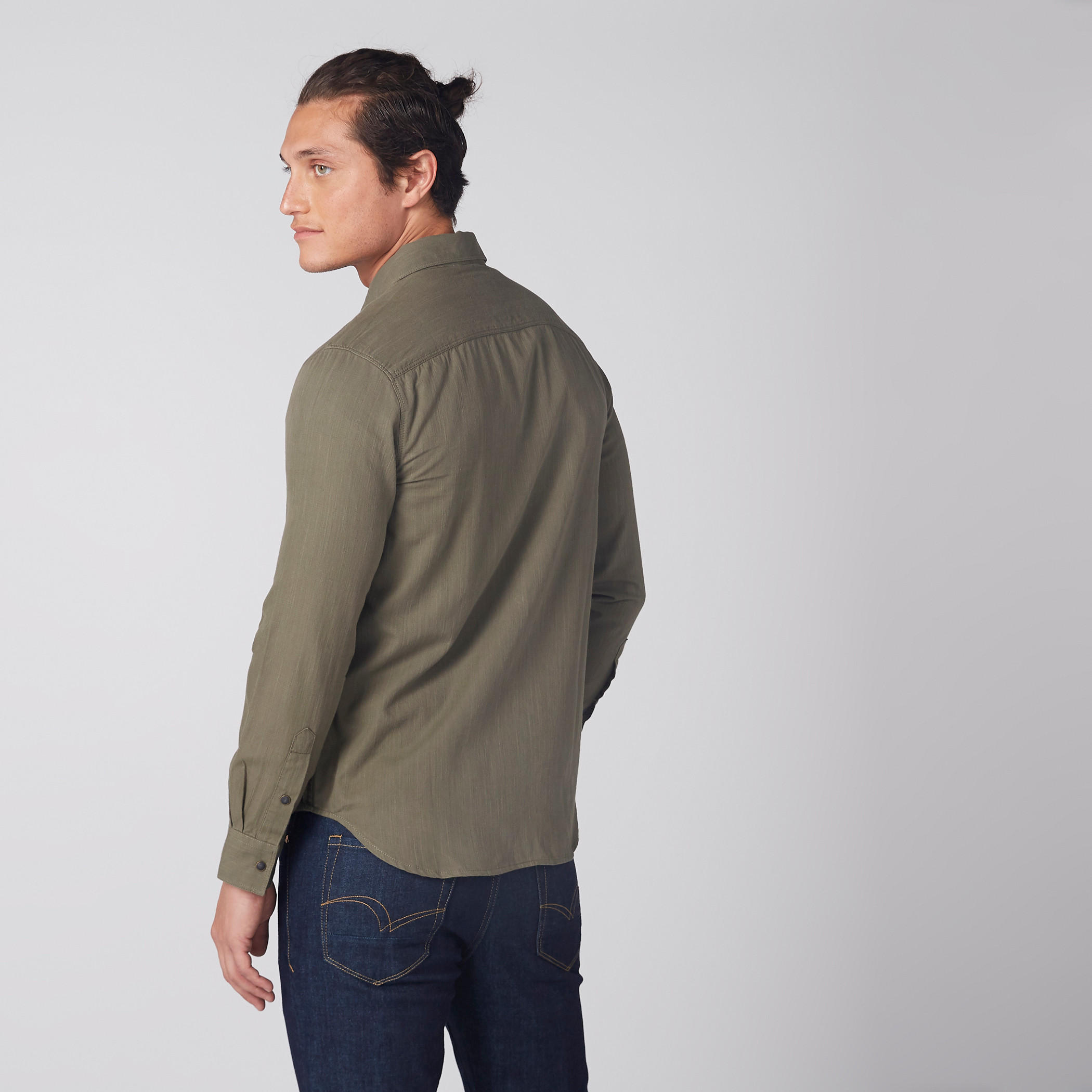 Collared Long Sleeves Shirt with Pocket Detail and Complete Placket-men-clothing-shirts-image-7