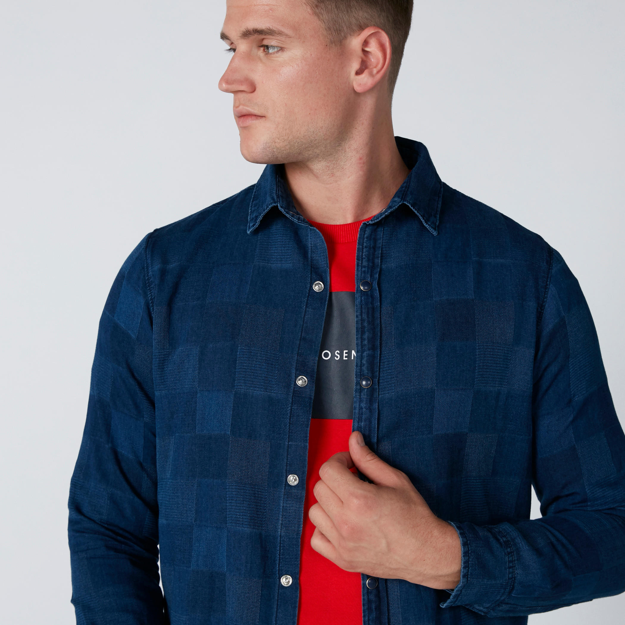 قميص سليم فيت كاروهات بأكمام طويلة-men-clothing-shirts-image-4