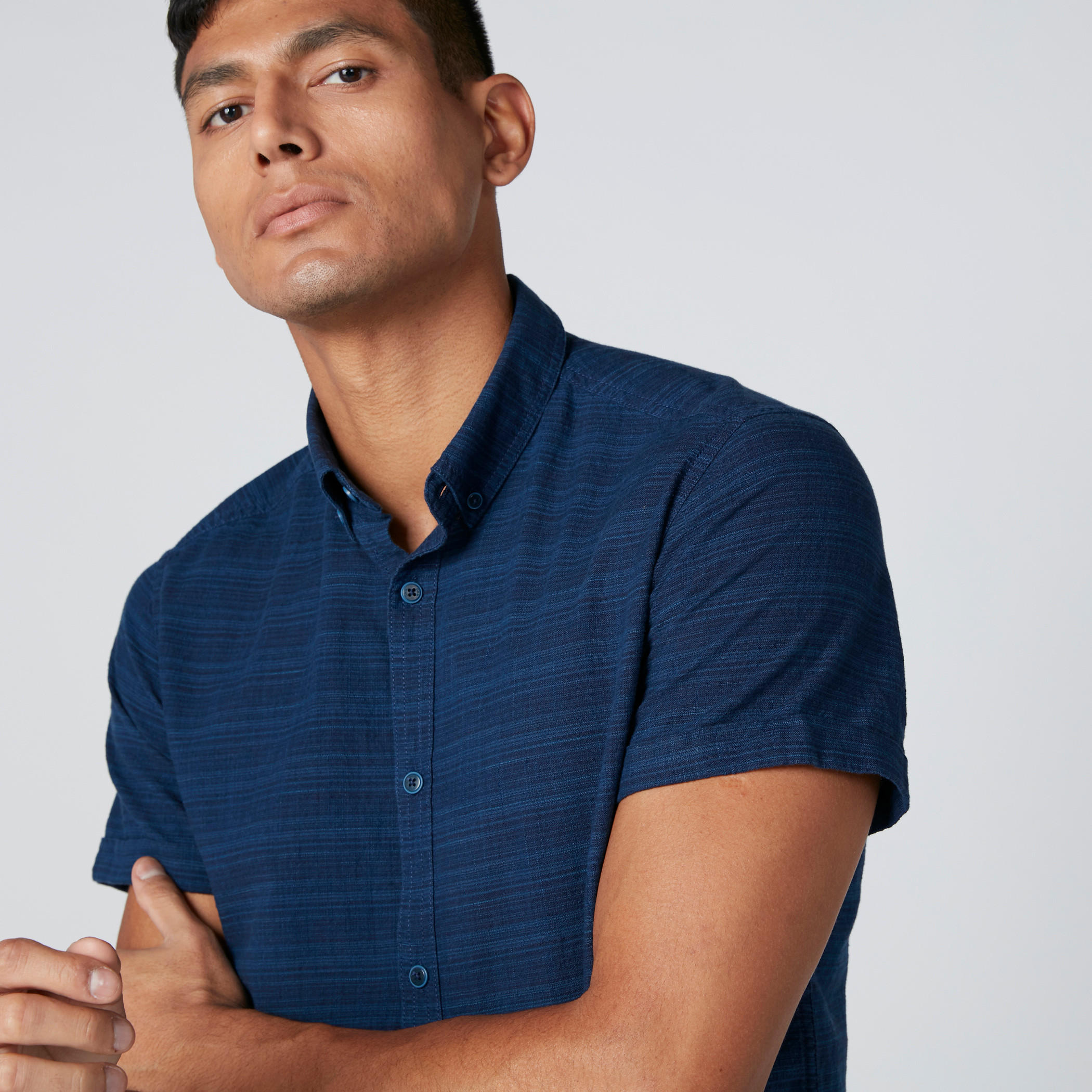 Striped Shirt with Short Sleeves-men-clothing-shirts-image-4