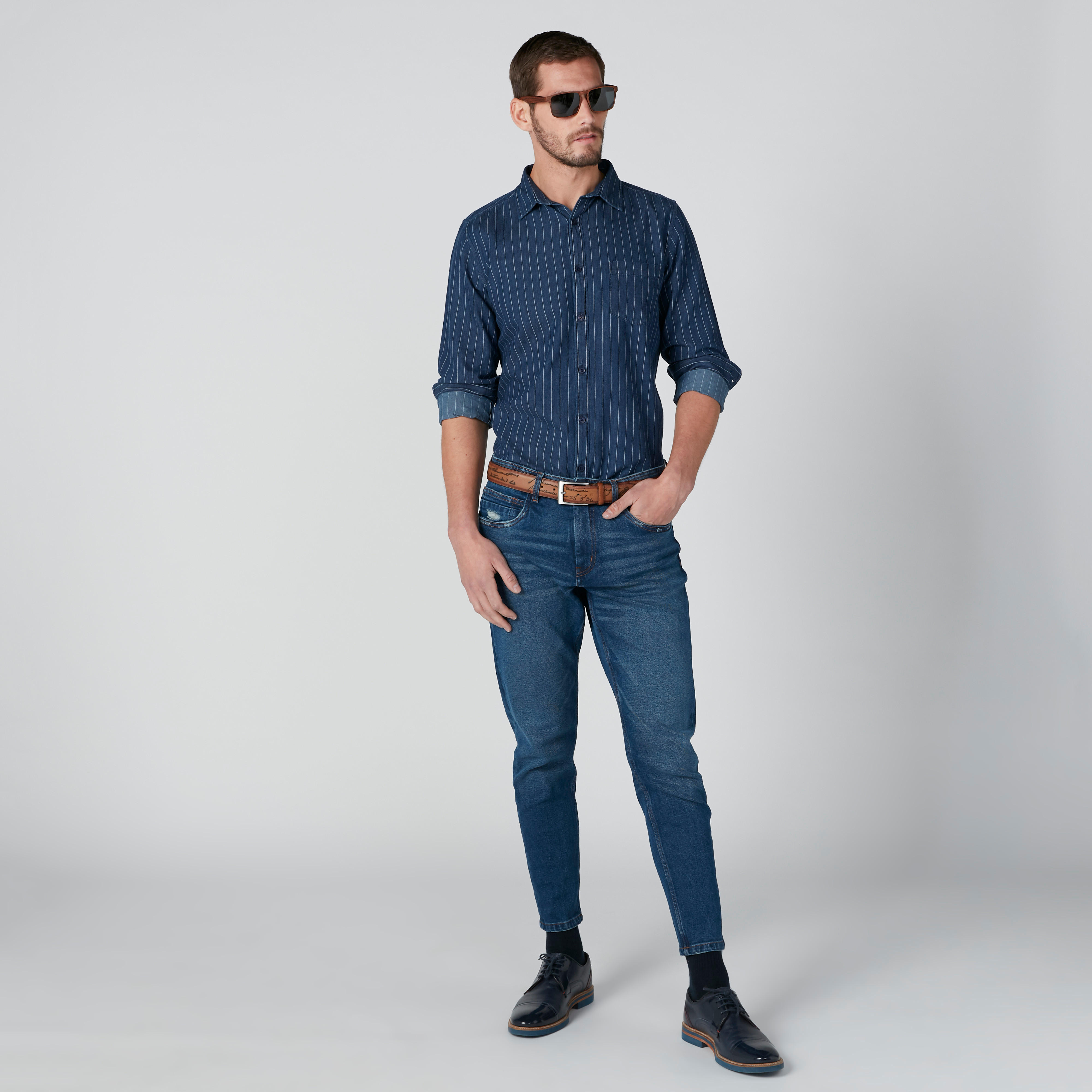 قميص سليم فيت مقلّم بأكمام طويلة-men-clothing-shirts-image-3