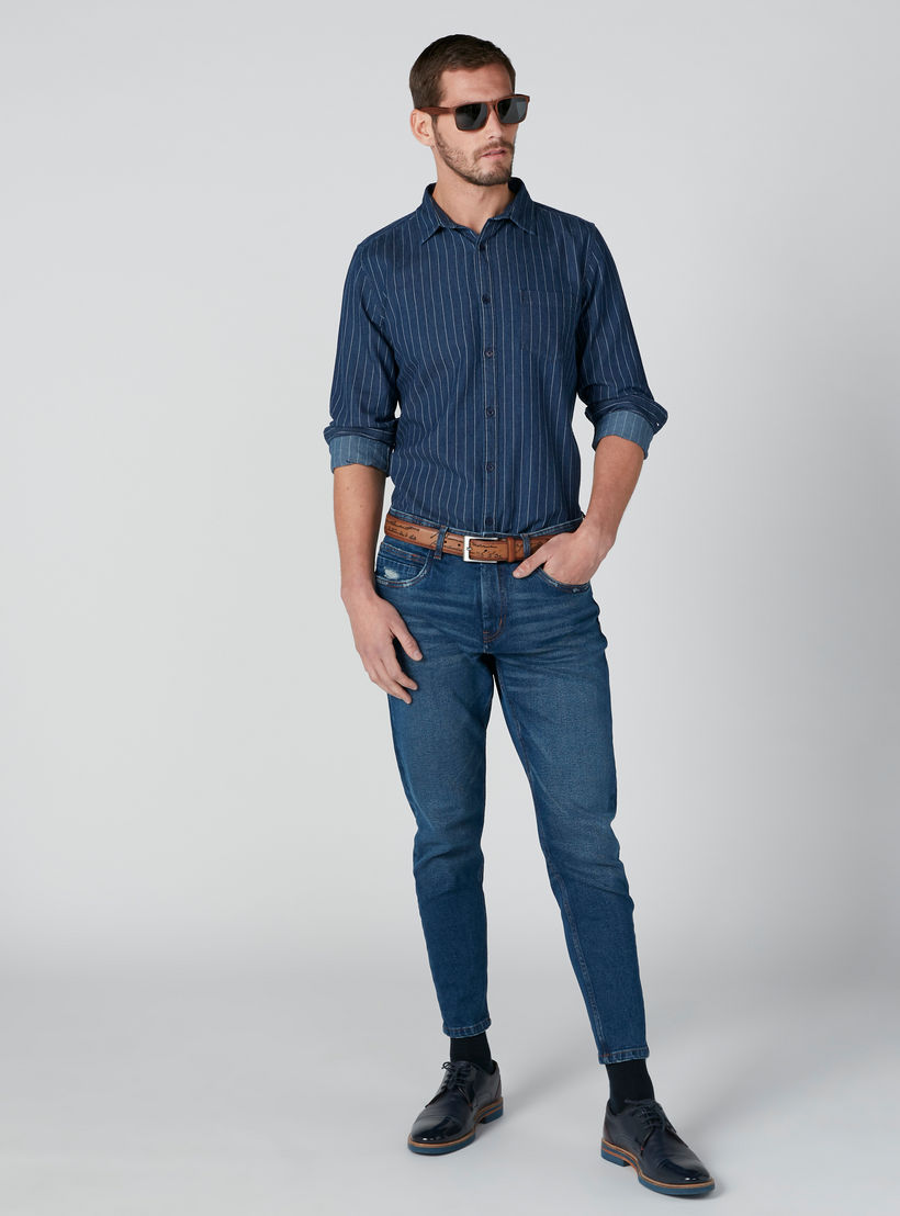 قميص سليم فيت مقلّم بأكمام طويلة-men-clothing-shirts-image-3