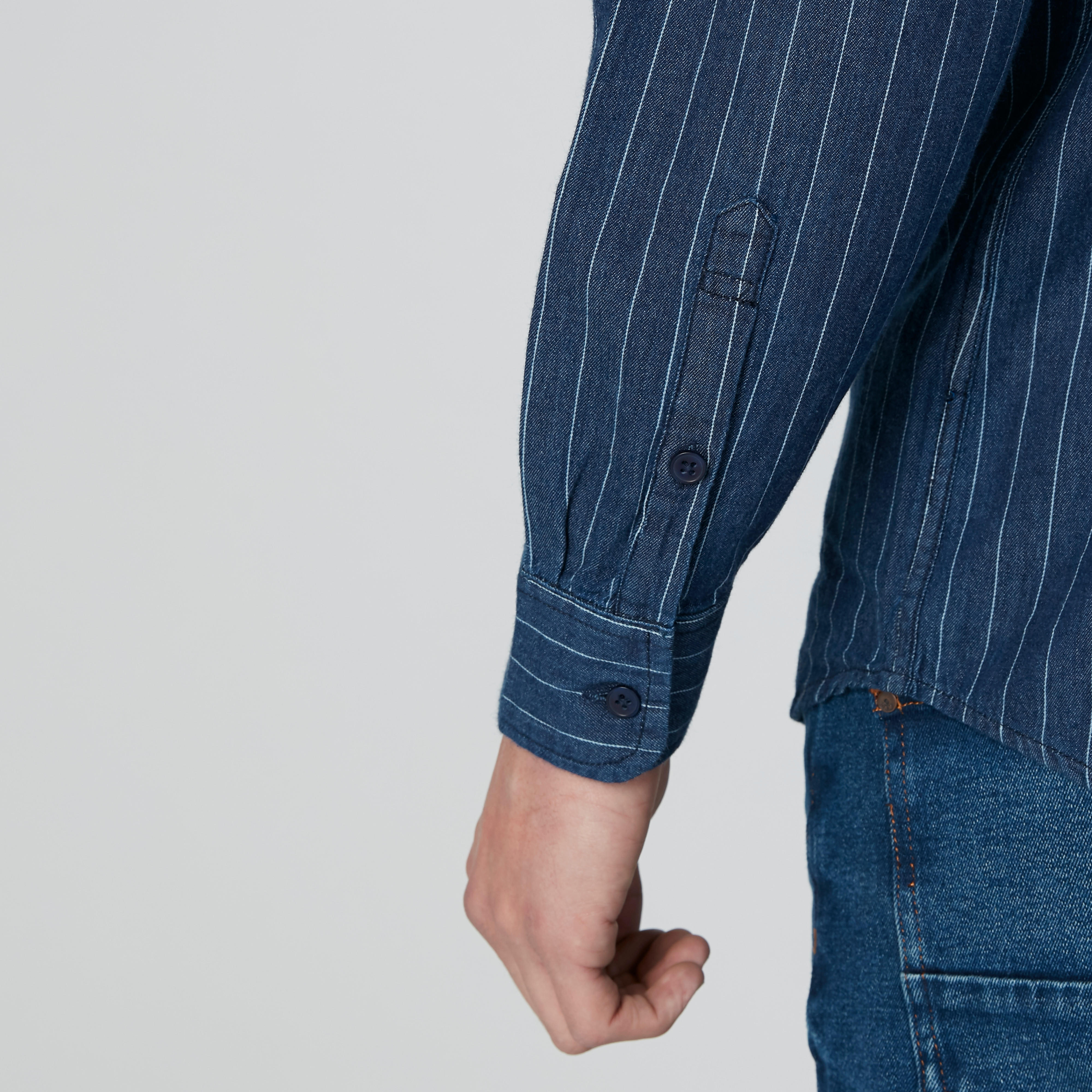 قميص سليم فيت مقلّم بأكمام طويلة-men-clothing-shirts-image-4